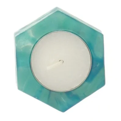 Glas fyrfadslysestage fra Bülow Glas Bornholm (str. 6,5 cm)