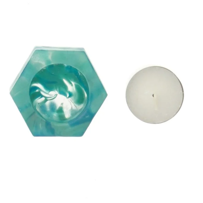 Glas fyrfadslysestage fra Bülow Glas Bornholm (str. 6,5 cm)