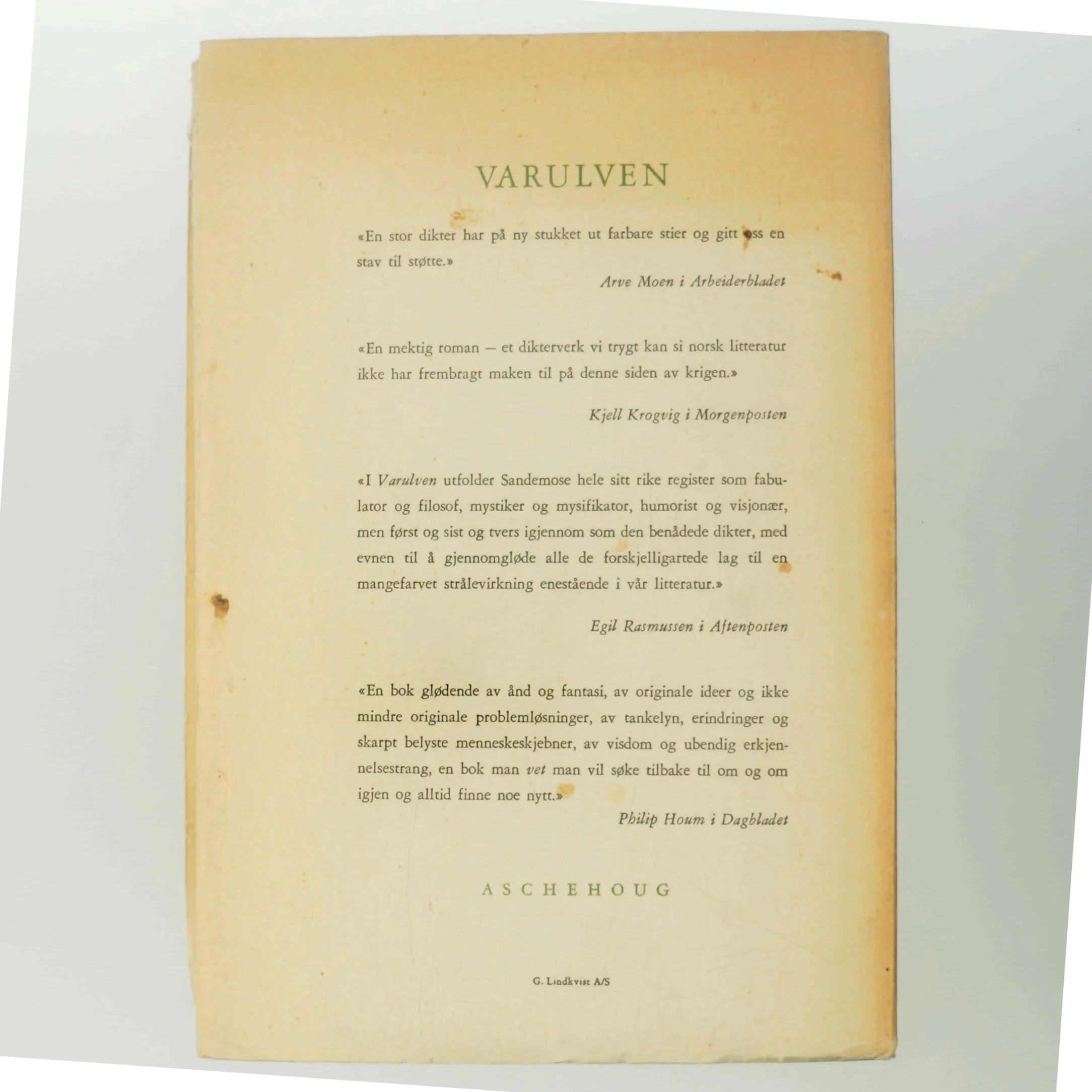 Felicias Bryllup af Aksel Sandemose (Bog)