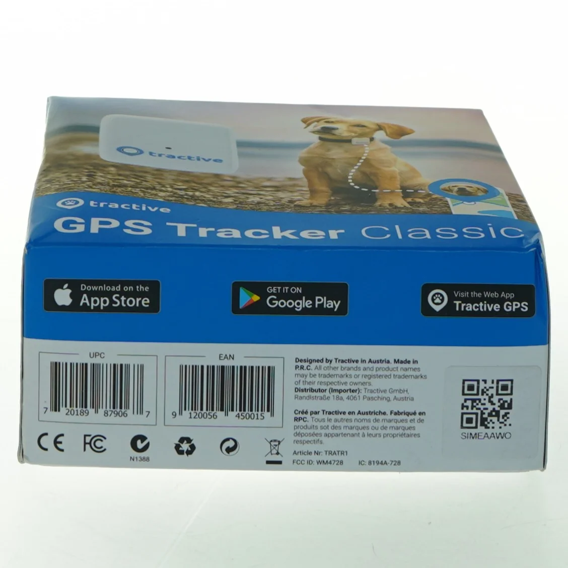 GPS tracker til kæledyr fra Tractive (str. 5 x. 4 cm)