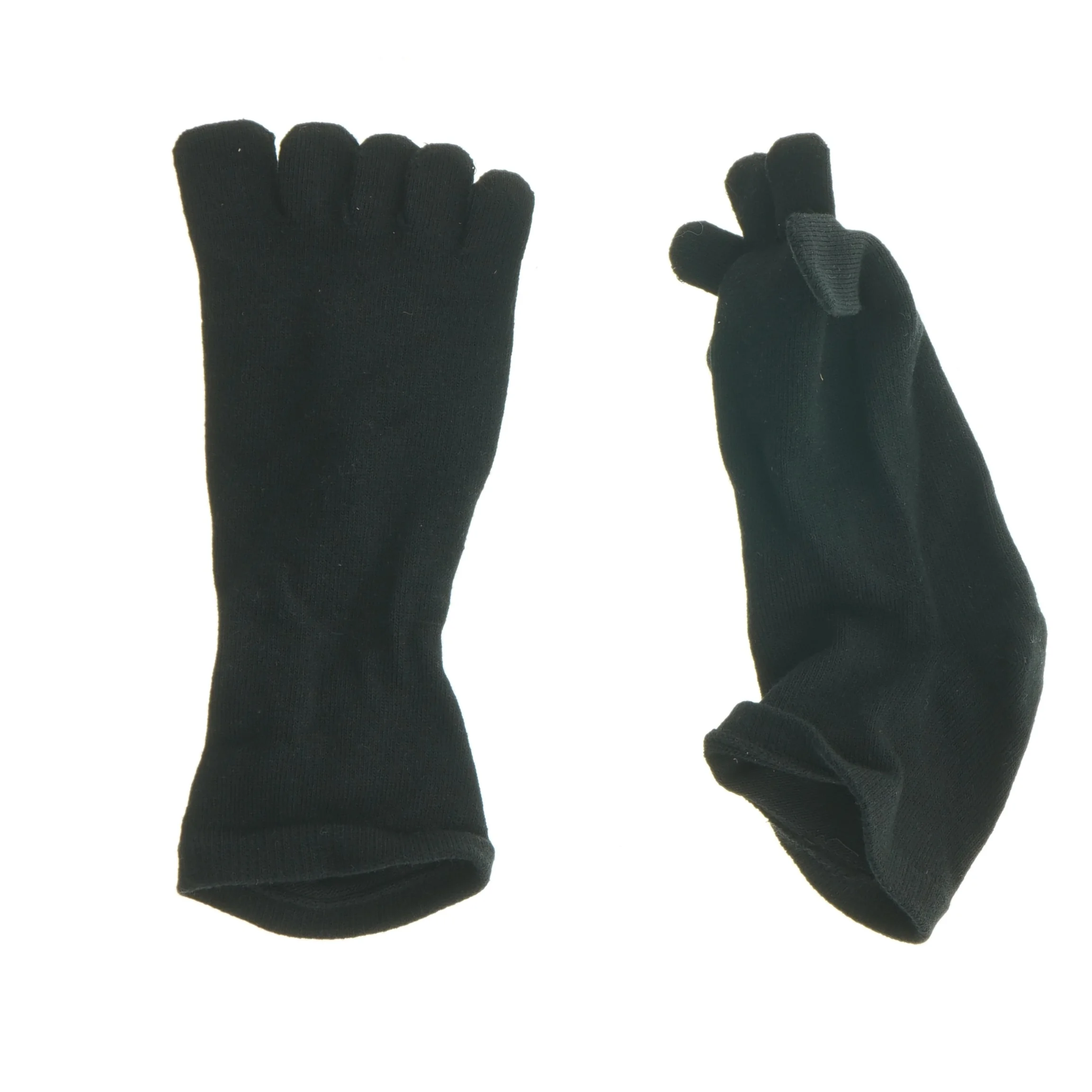 Sorte sokker med tæer