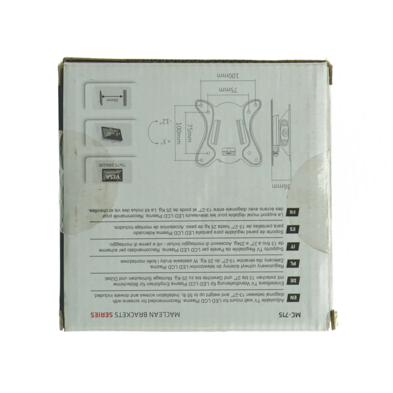 Vægbeslag til fladskærm (13-27 tommer)