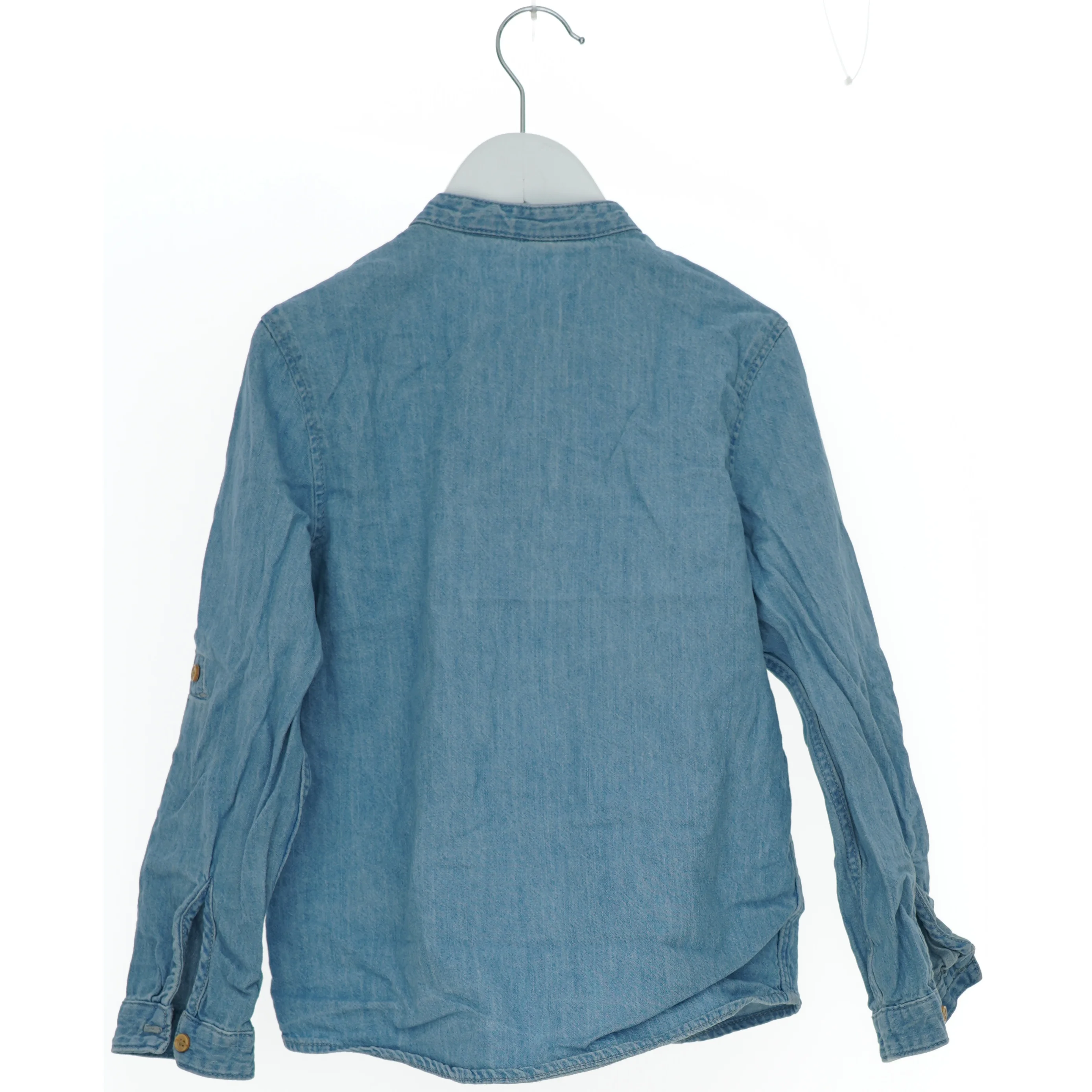 Denim skjorte med lange ærmer fra H&M (str. 128)