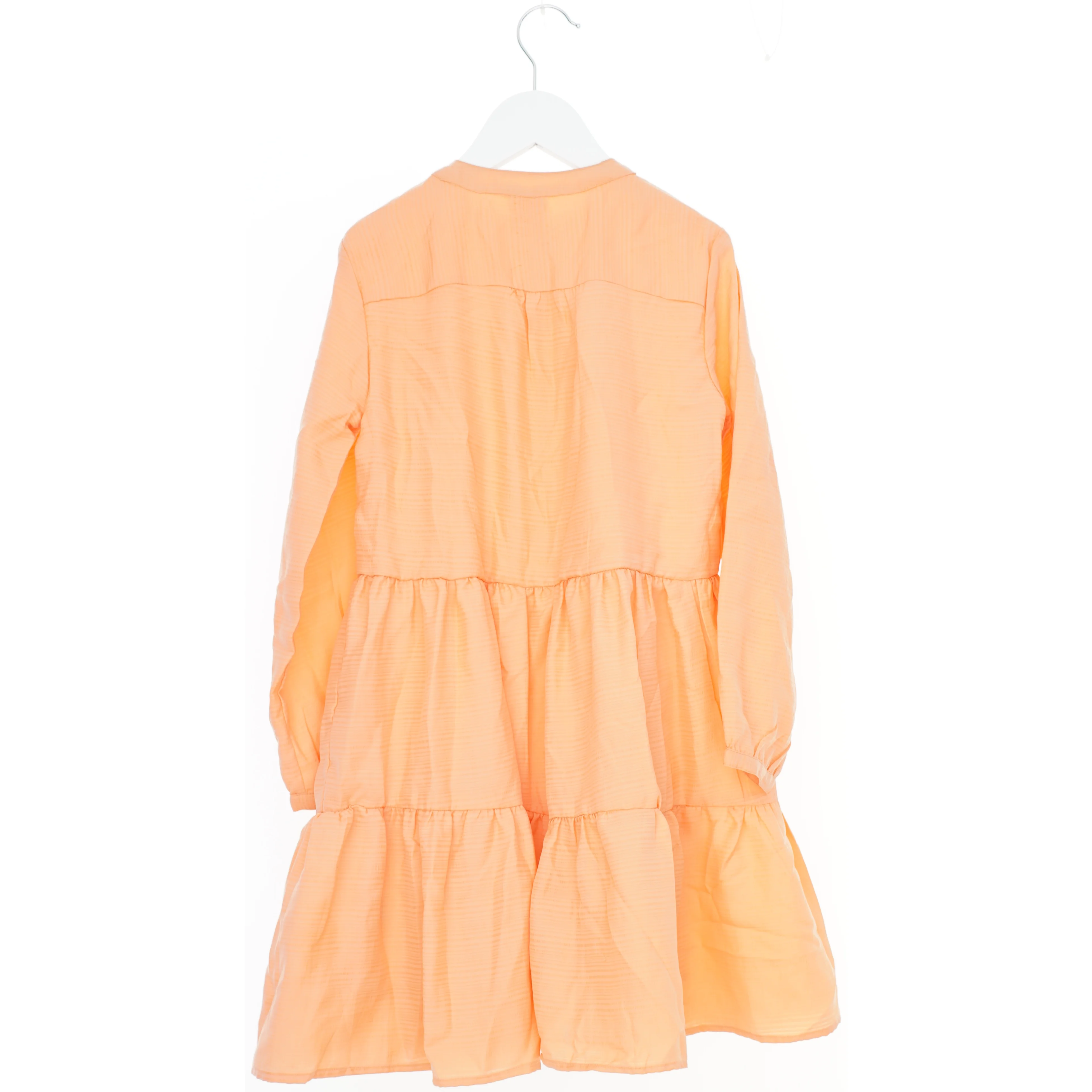 Langærmet orange kjole fra VRS (str. 128)