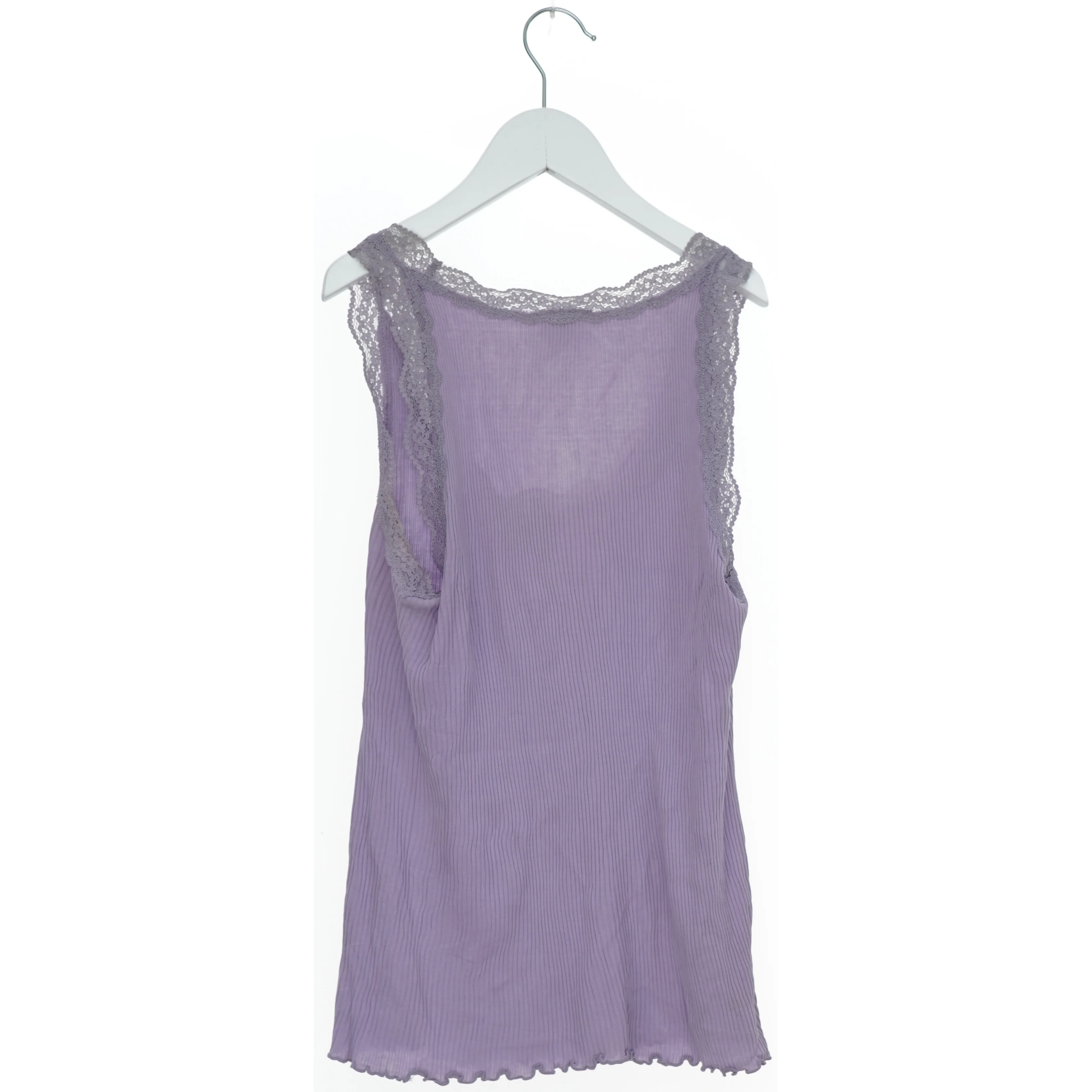 Blondekantet top (str. XL)