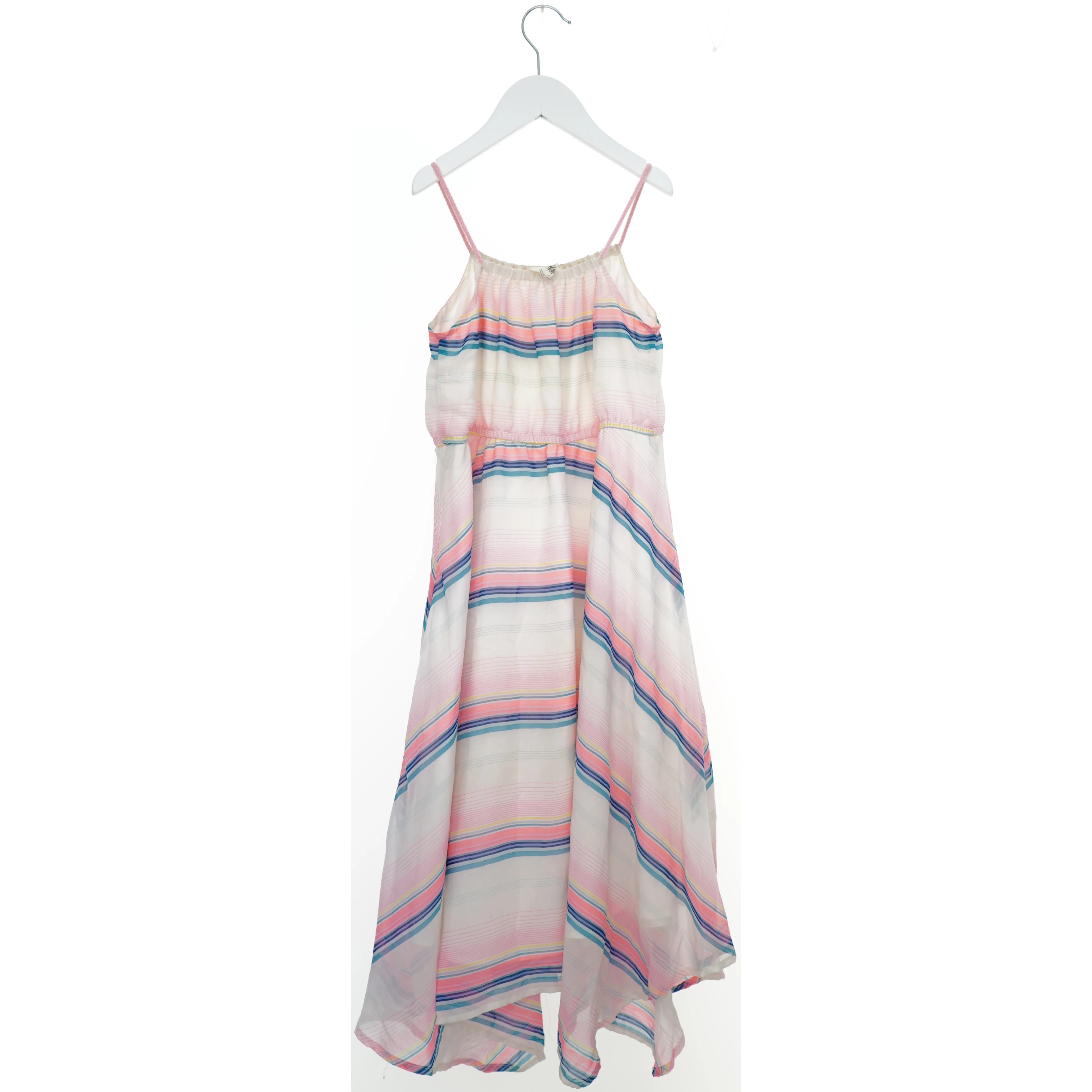 Sommerkjole med farvet stribemønster fra H&M (str. 128)