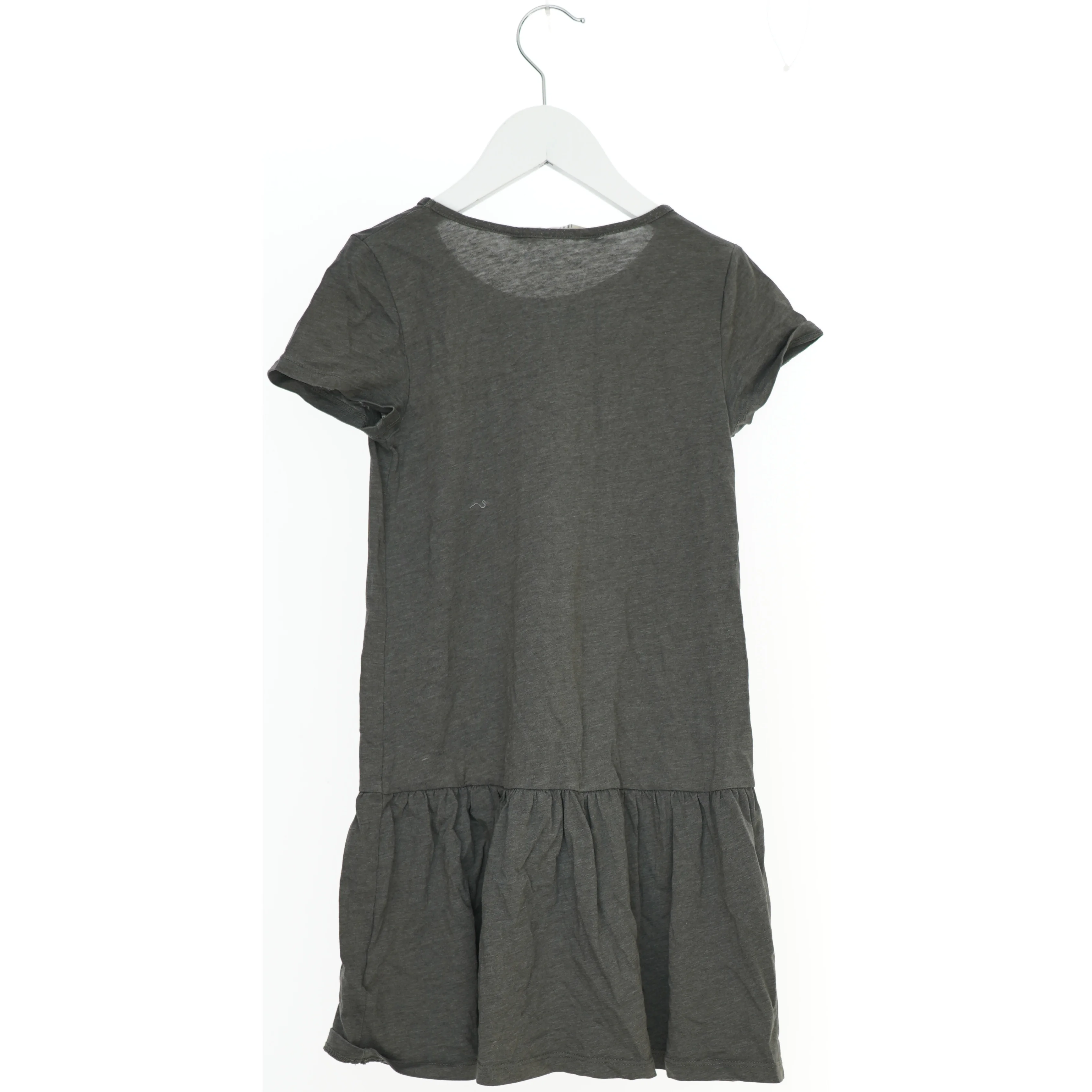 Grå t-shirt kjole med print fra H&M (str. 128)