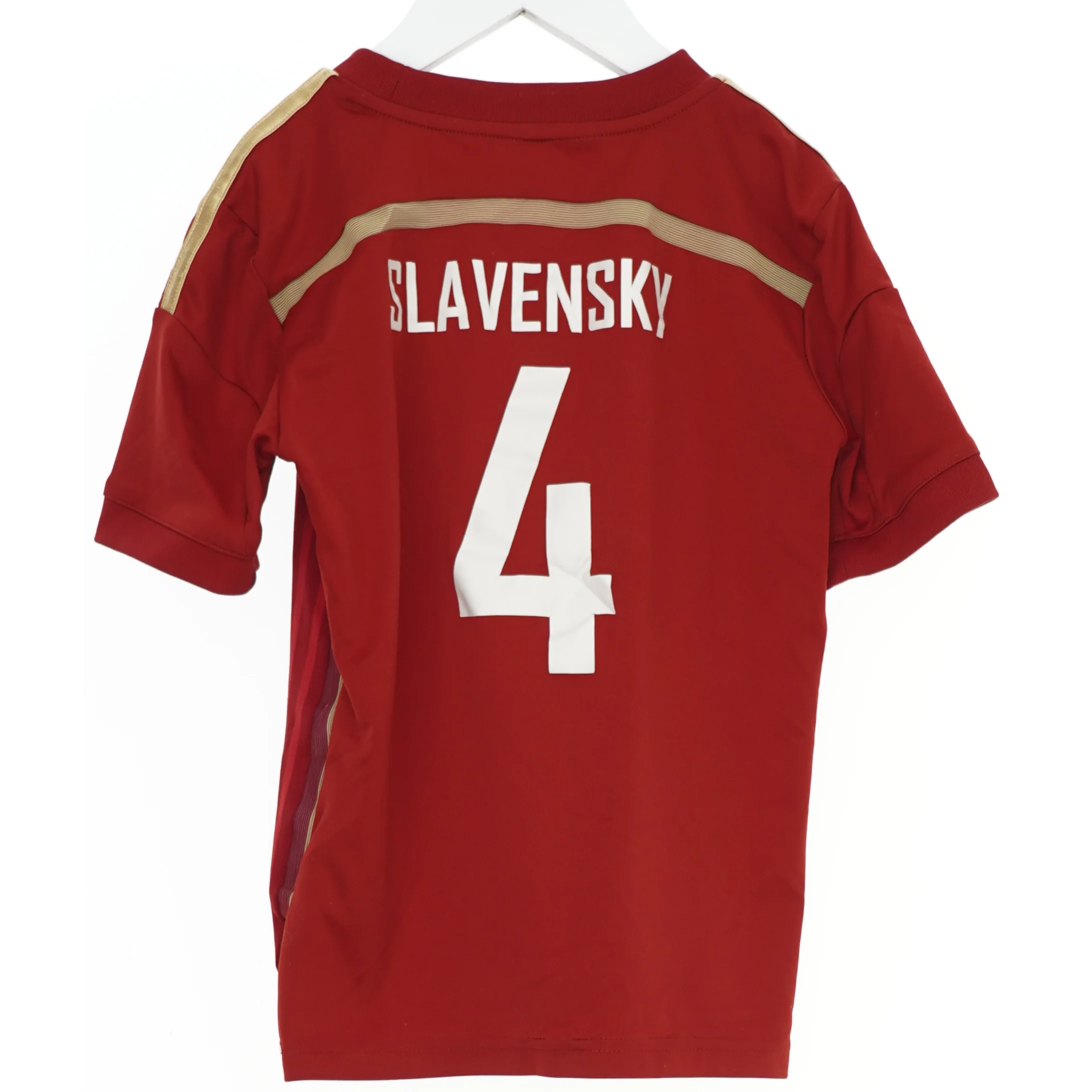 Spansk fodboldtrøje med navn og nummer fra Adidas (str. 128)