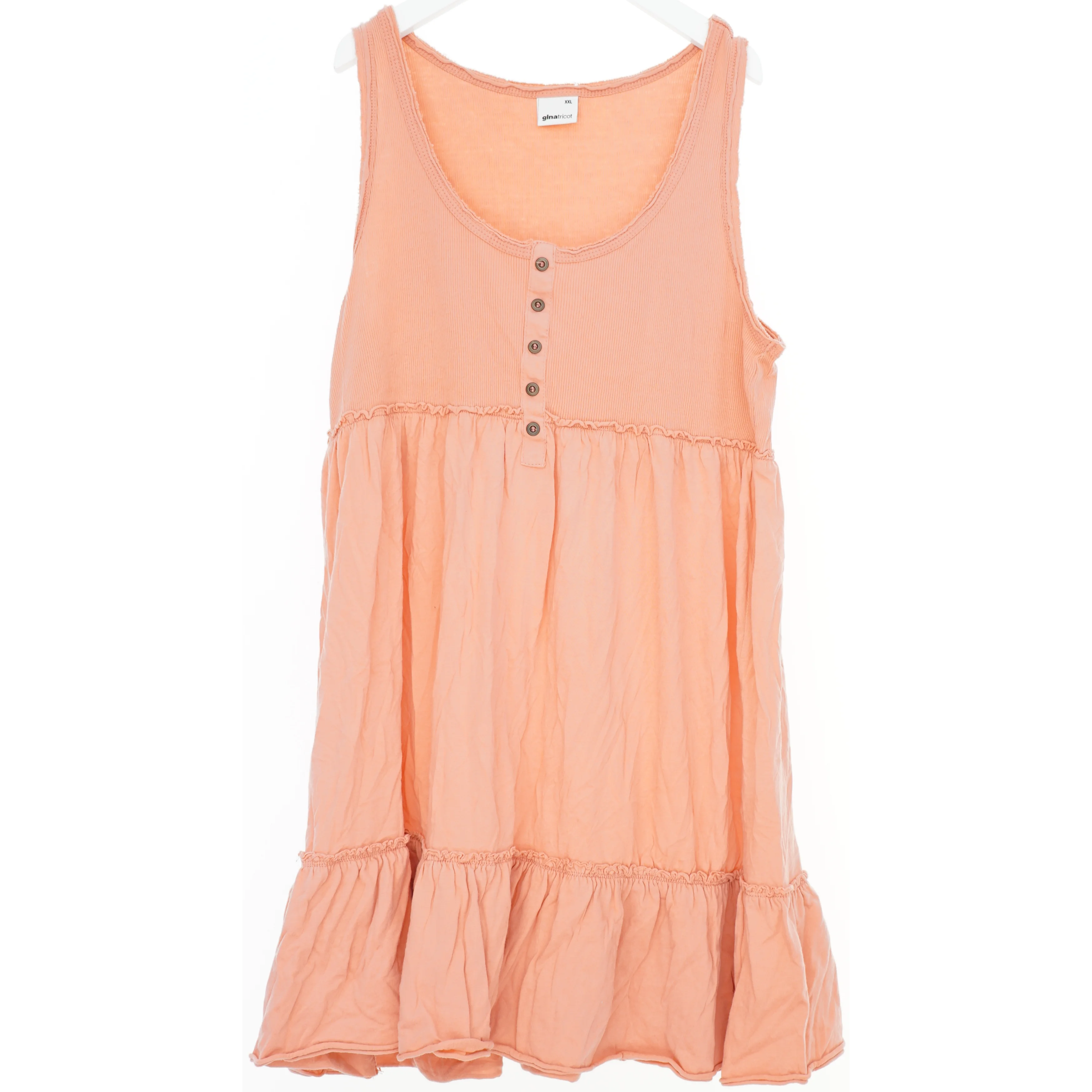 Ærmeløs kjole med knapper fra Gina Tricot (str. XXL)