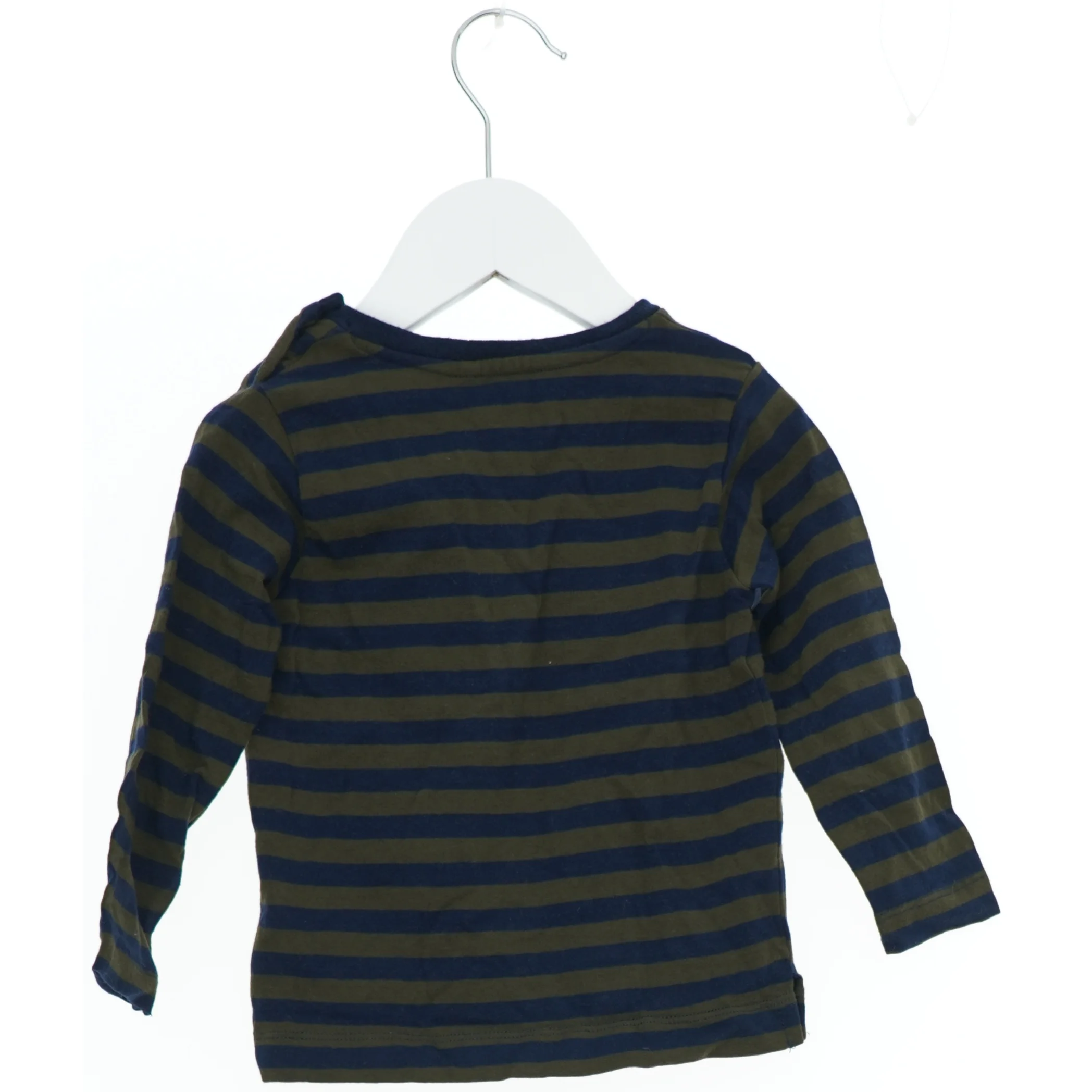 Stribet langærmet bluse med teksten 'PLAY!' fra VRS (str. 80)