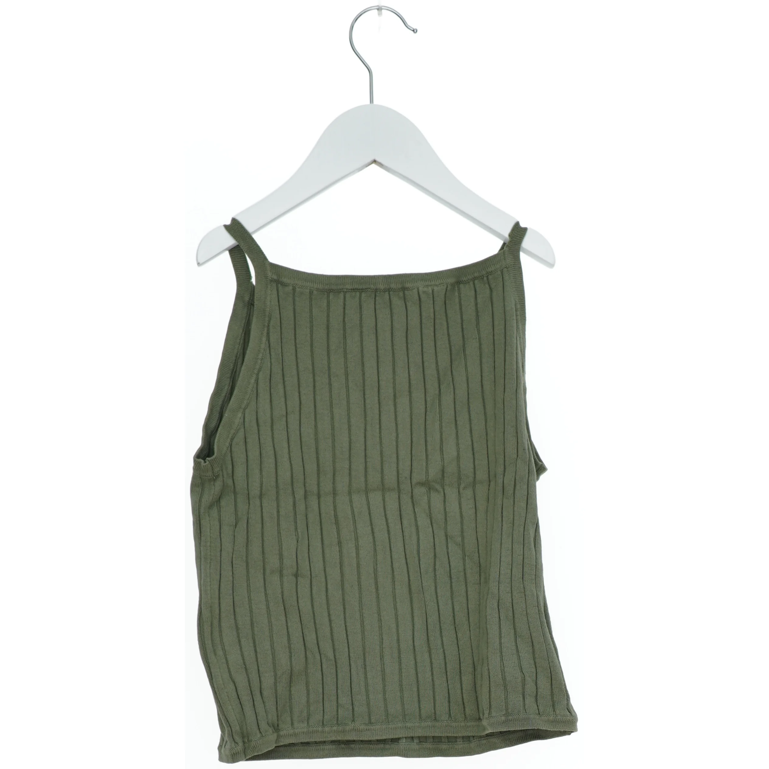 Grøn ribbet top fra H&M (str. 140)