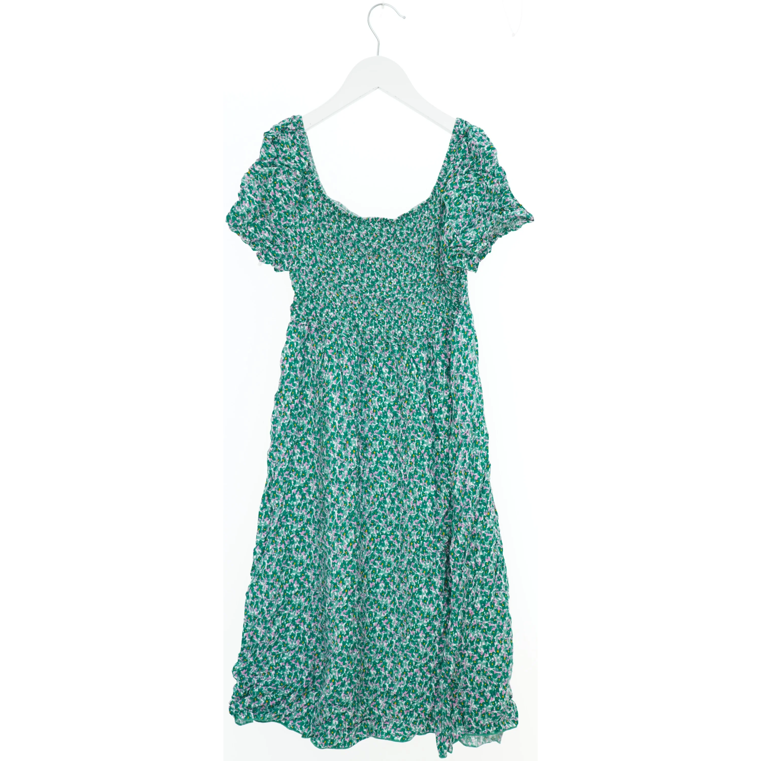 Blomsterkjole med korte ærmer fra Dh Mode (str. L)