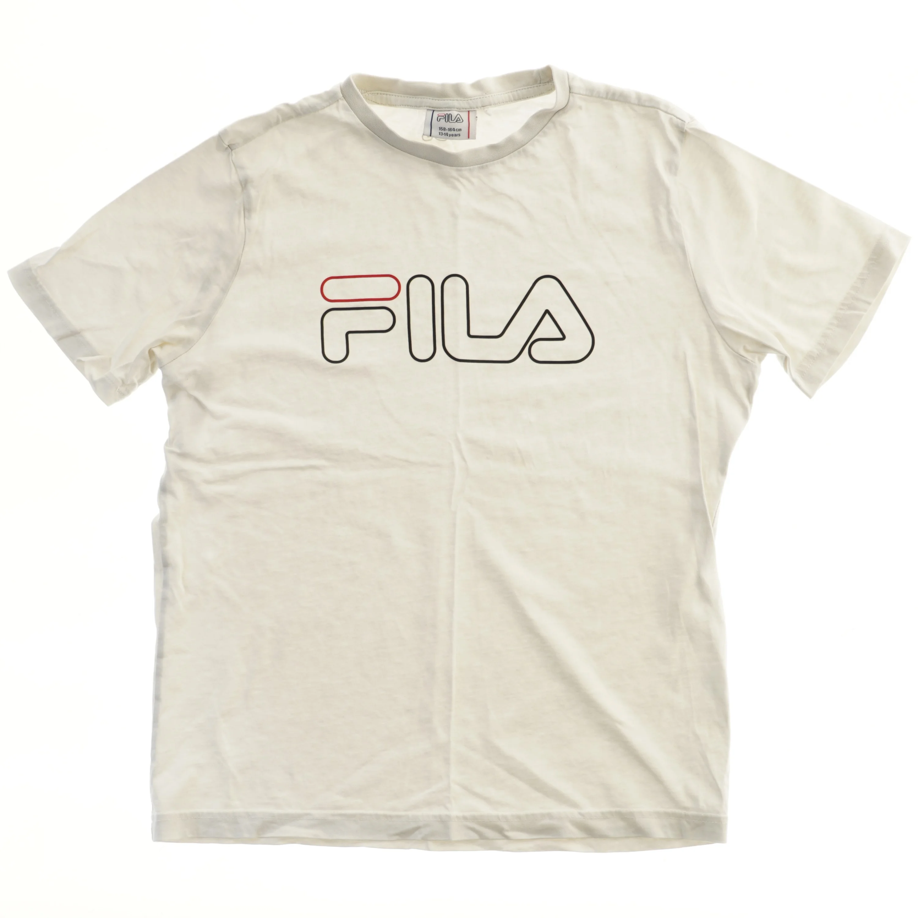 Hvid T-shirt med logo fra Fila (str. 158)