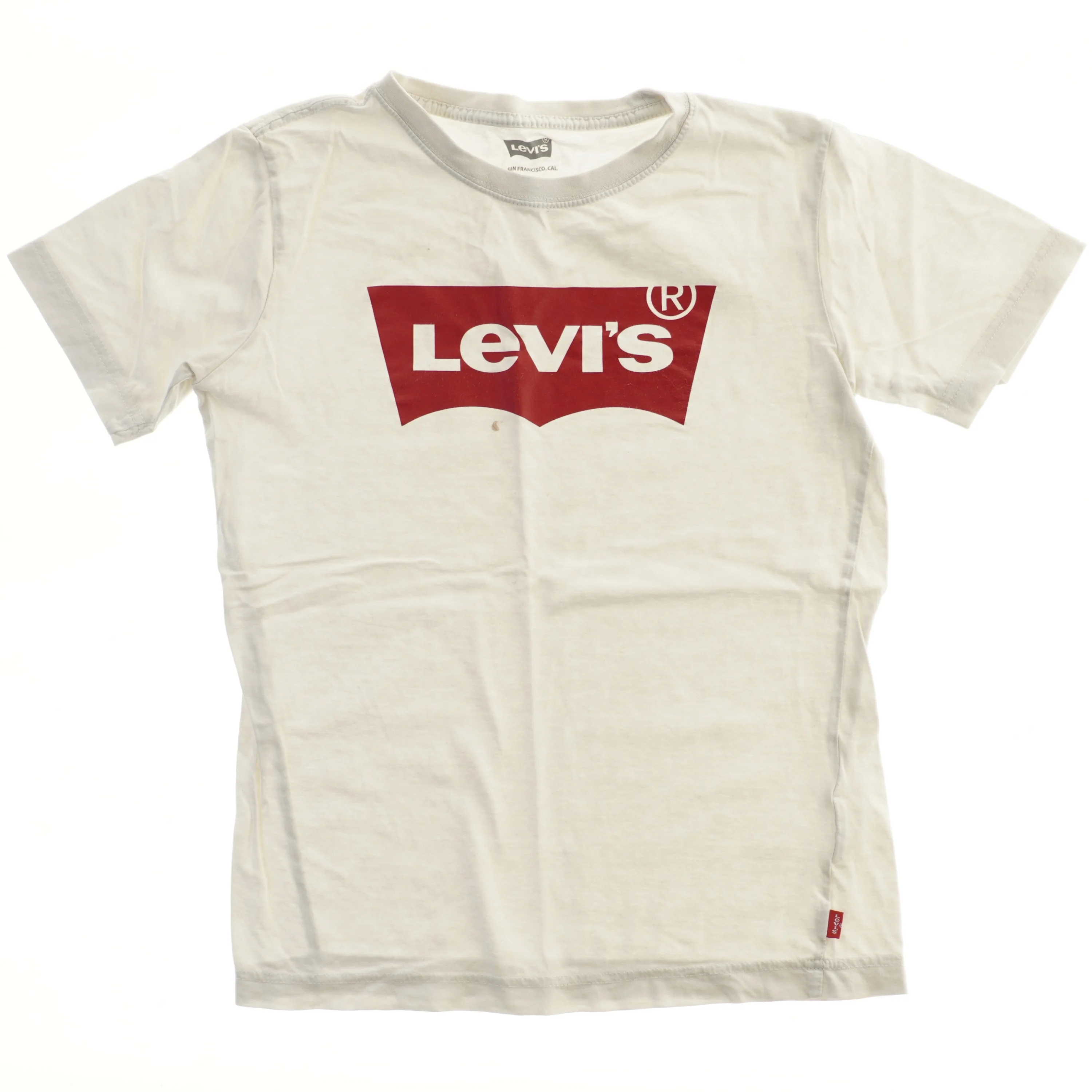 Hvid T-shirt med logo fra Levis (str. 152)