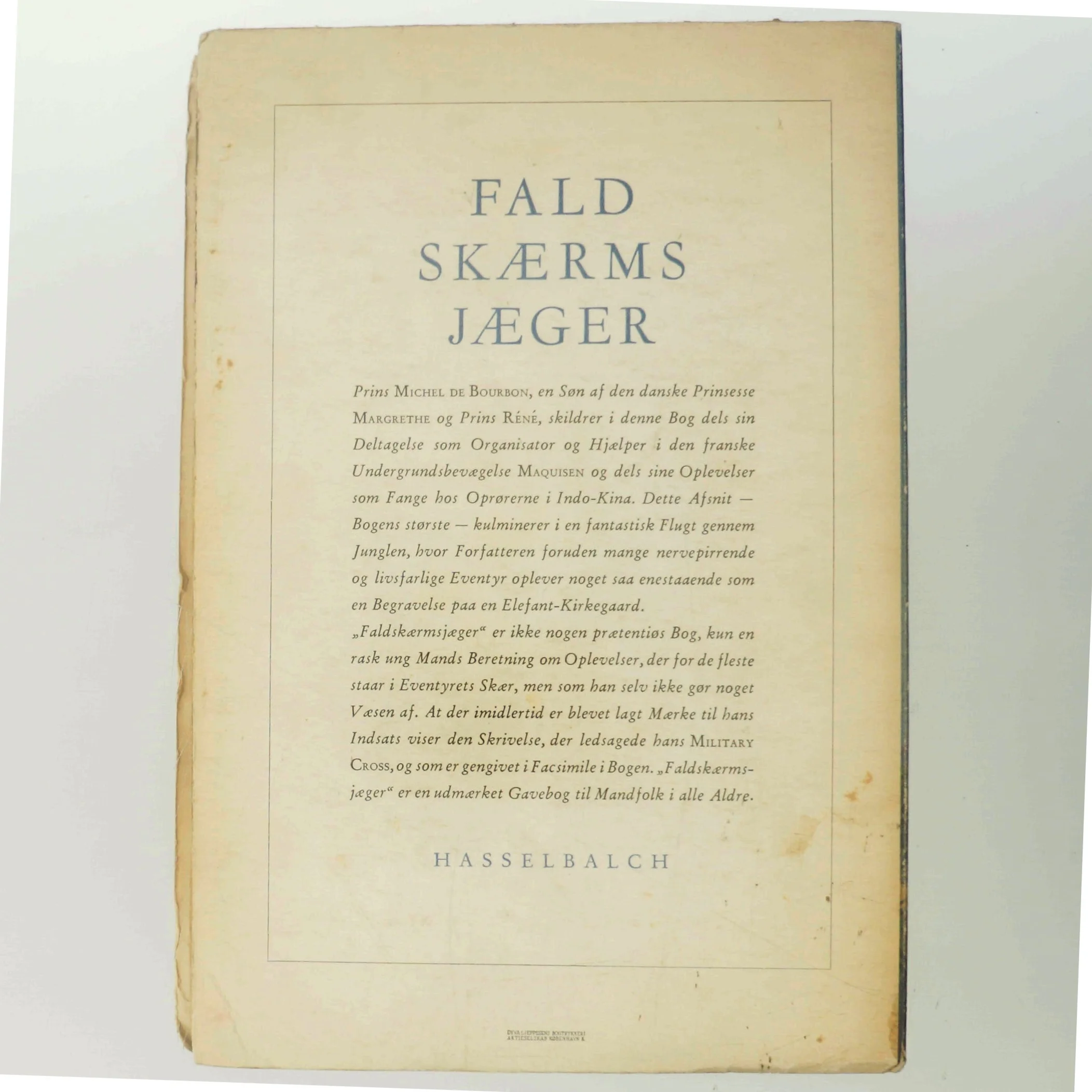 FALDSKÆRMSJÆGER af Prins MICHEL de BOURBON (Bog)