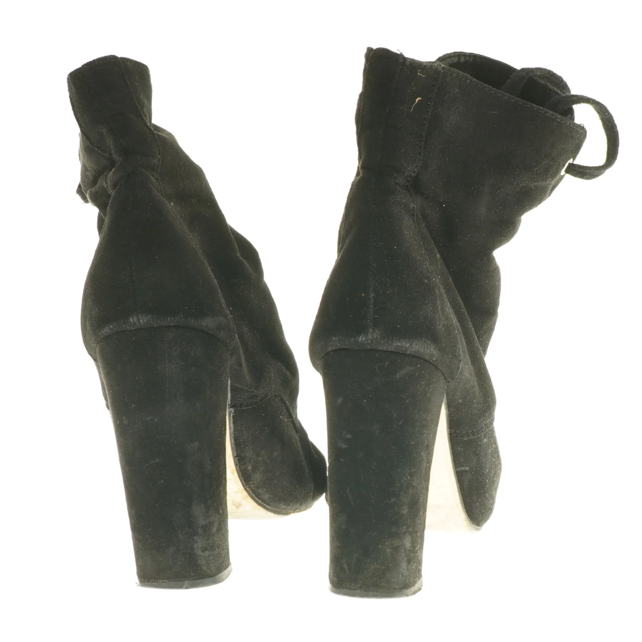 Sort ankelstøvler med høj hæl fra Justfab (str. 37 )