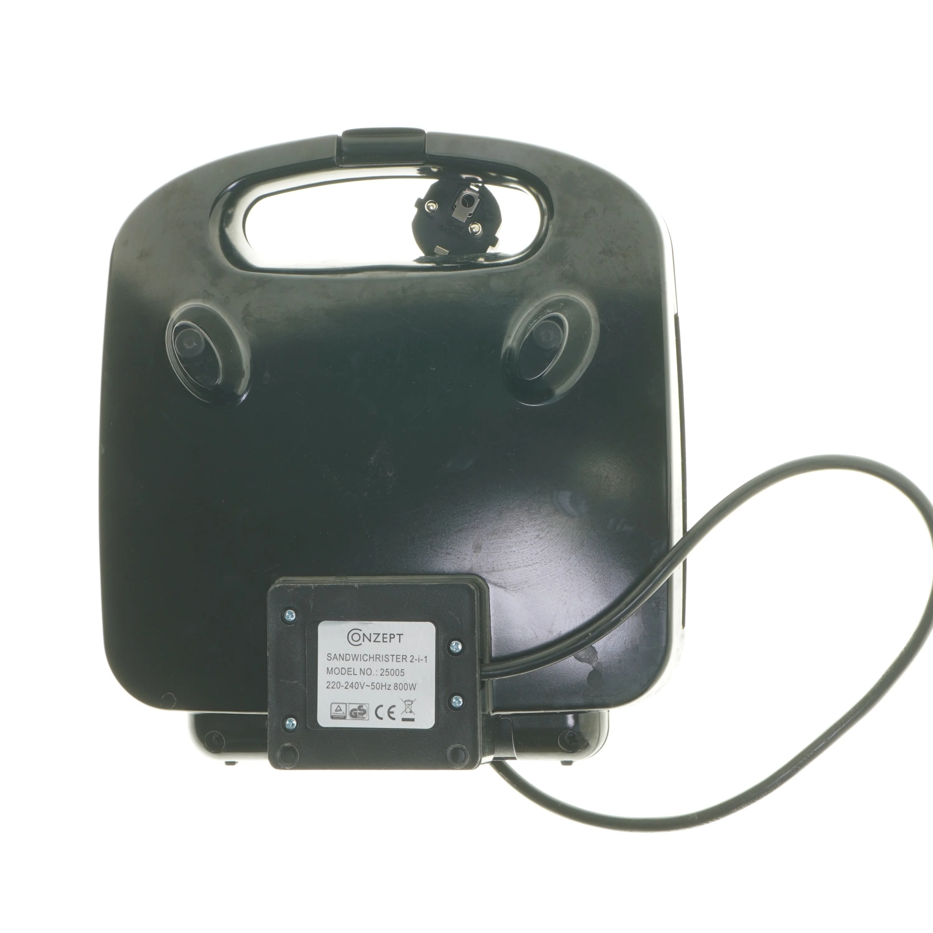 Sandwichmaskine med grillplader fra Conzept (str. 25x22,5 cm)