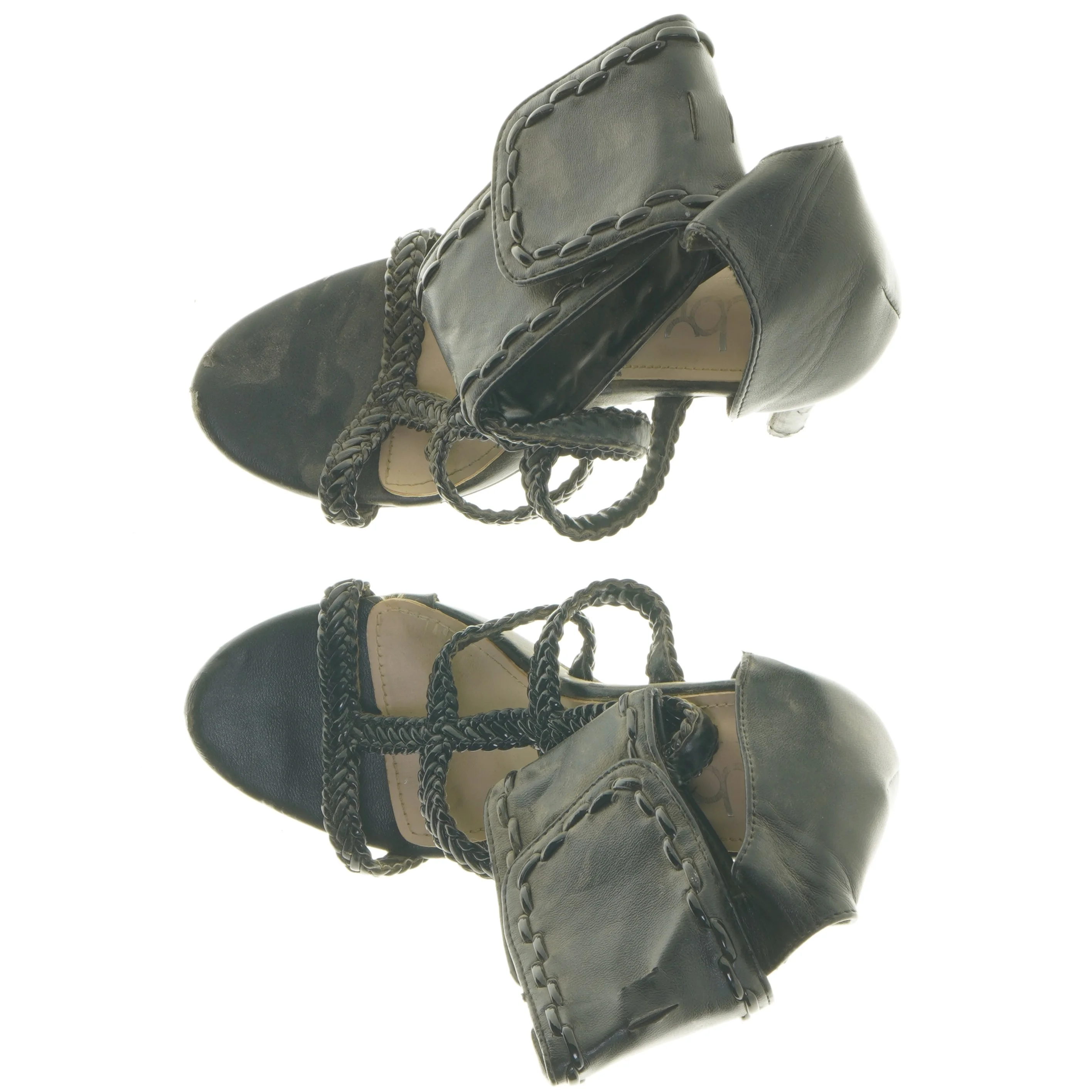 Sorte stiletter med flettede detaljer fra Joy (str. 36 )