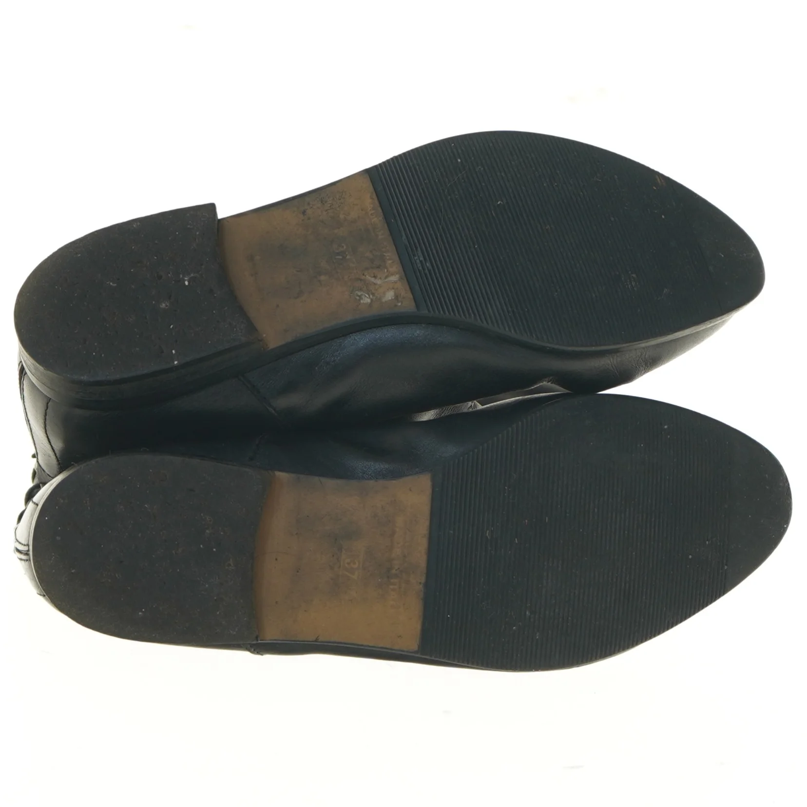 Sorte knæhøje støvler med snøre (str. 37 )