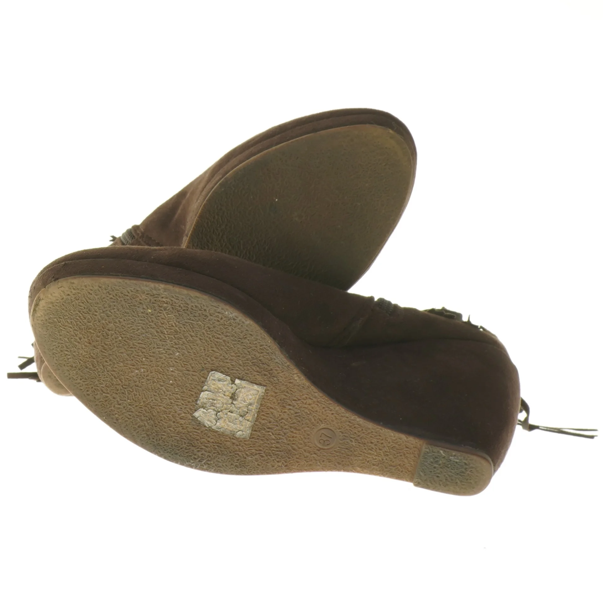 Brune støvletter med kvaster (str. 37 )