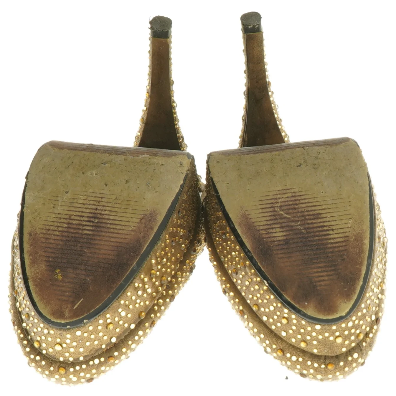 Guld stilethæle med sten fra Blink (str. 37 )