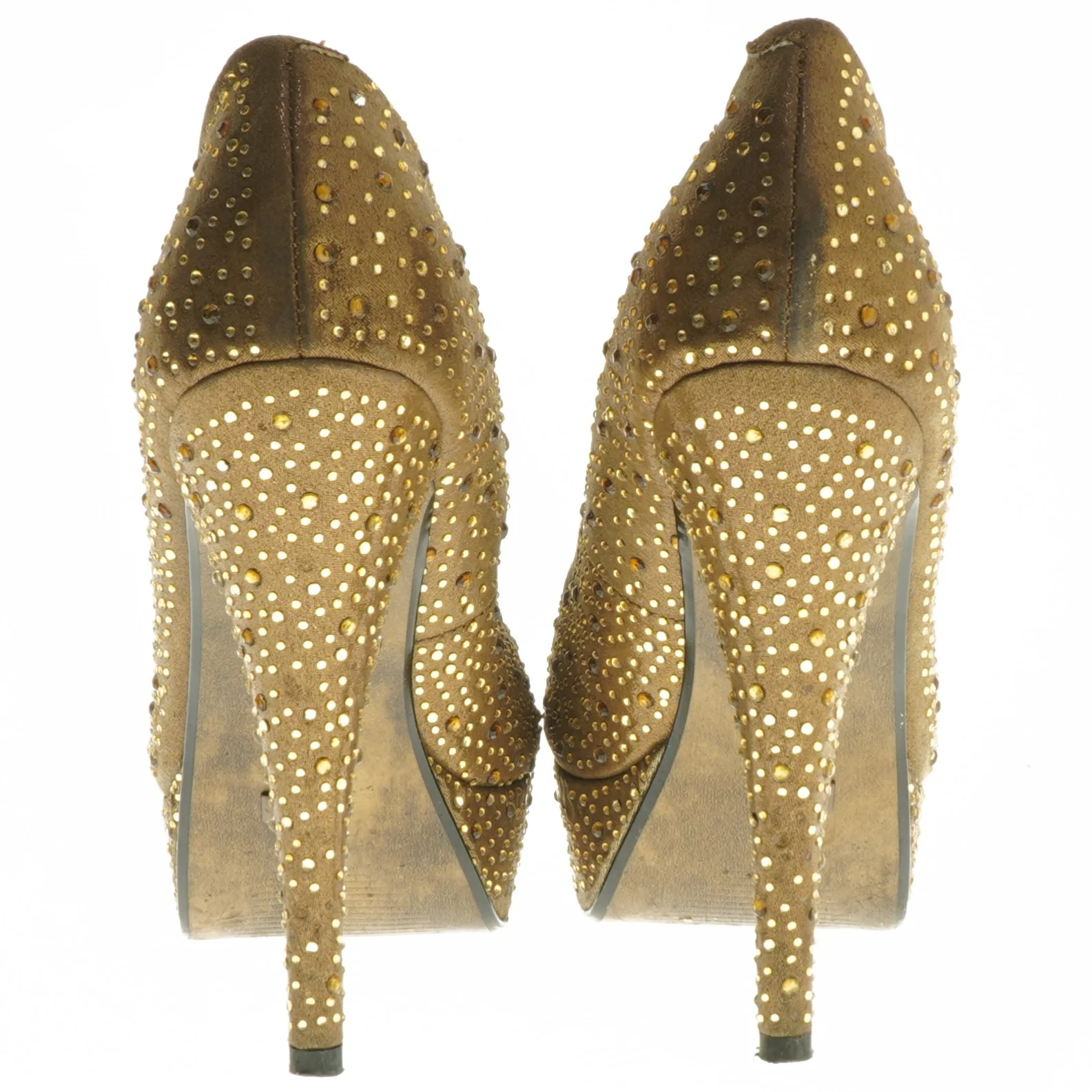 Guld stilethæle med sten fra Blink (str. 37 )