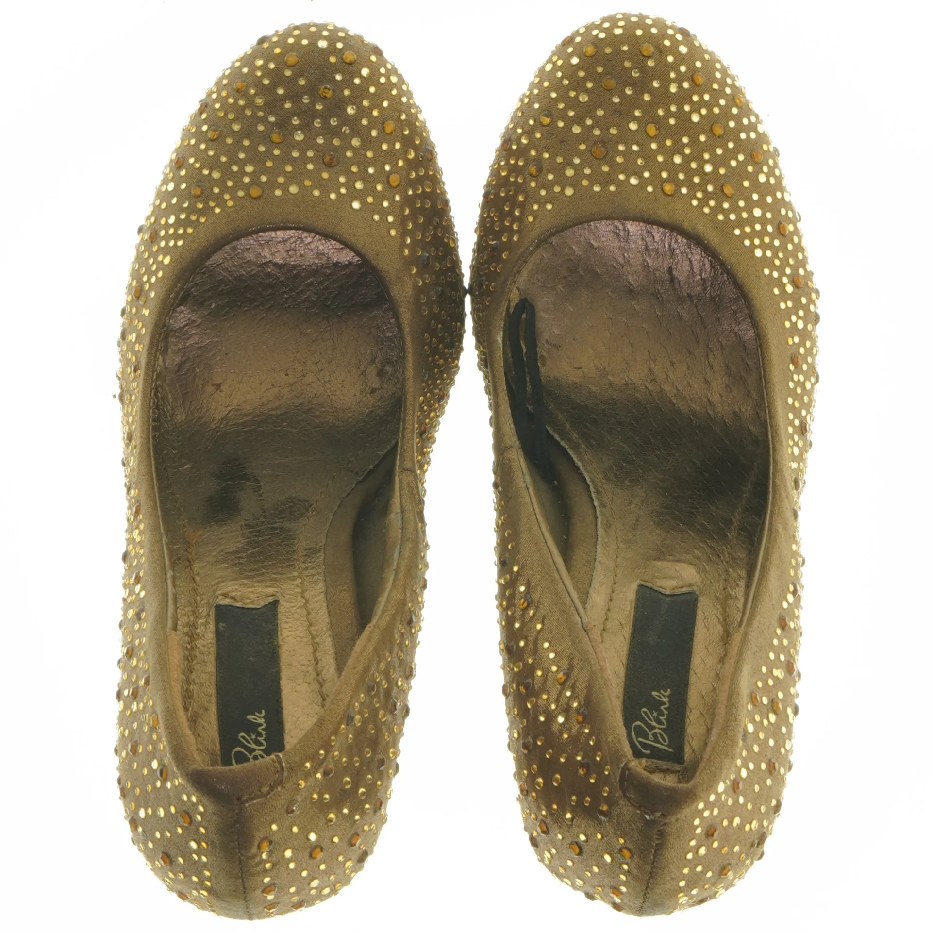 Guld stilethæle med sten fra Blink (str. 37 )