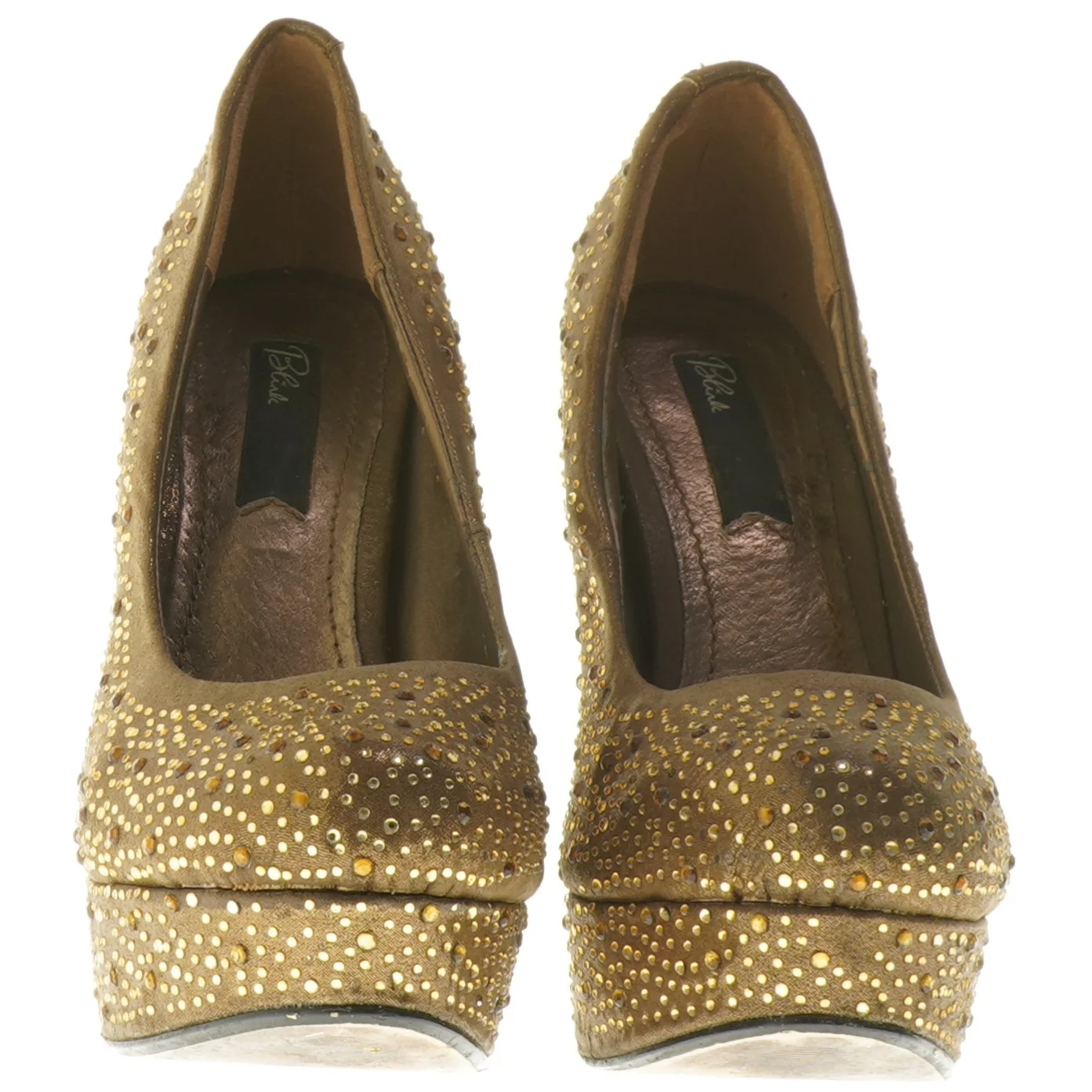 Guld stilethæle med sten fra Blink (str. 37 )