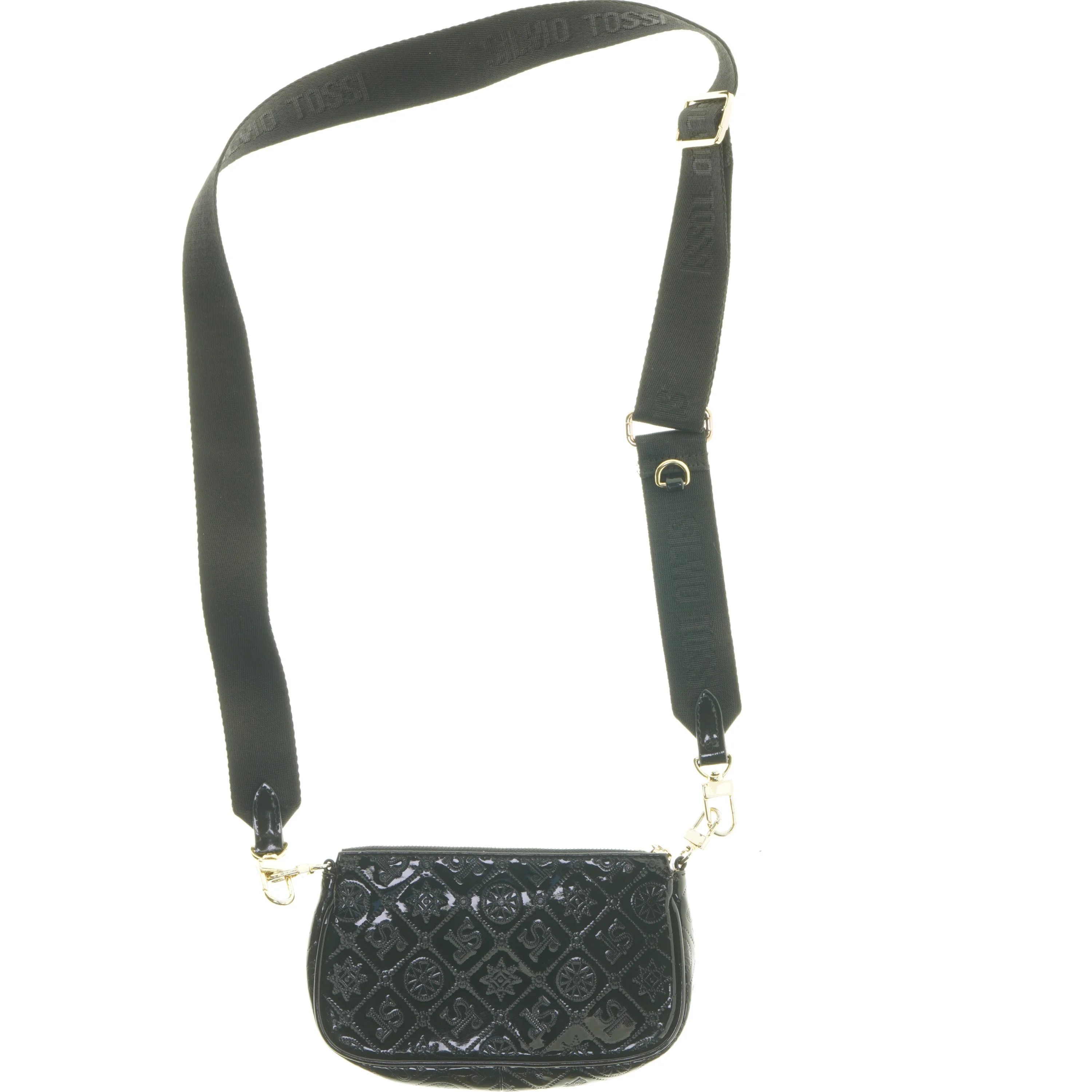 Sort taske med rem (str. 21x13,5 cm)