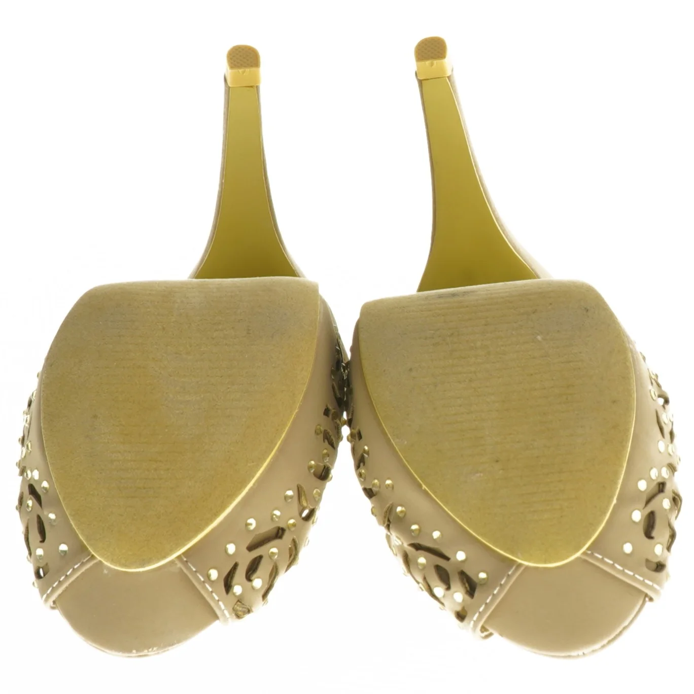 Beige højhælede sko i størrelse 36 fra Top Moda (str. 36 )