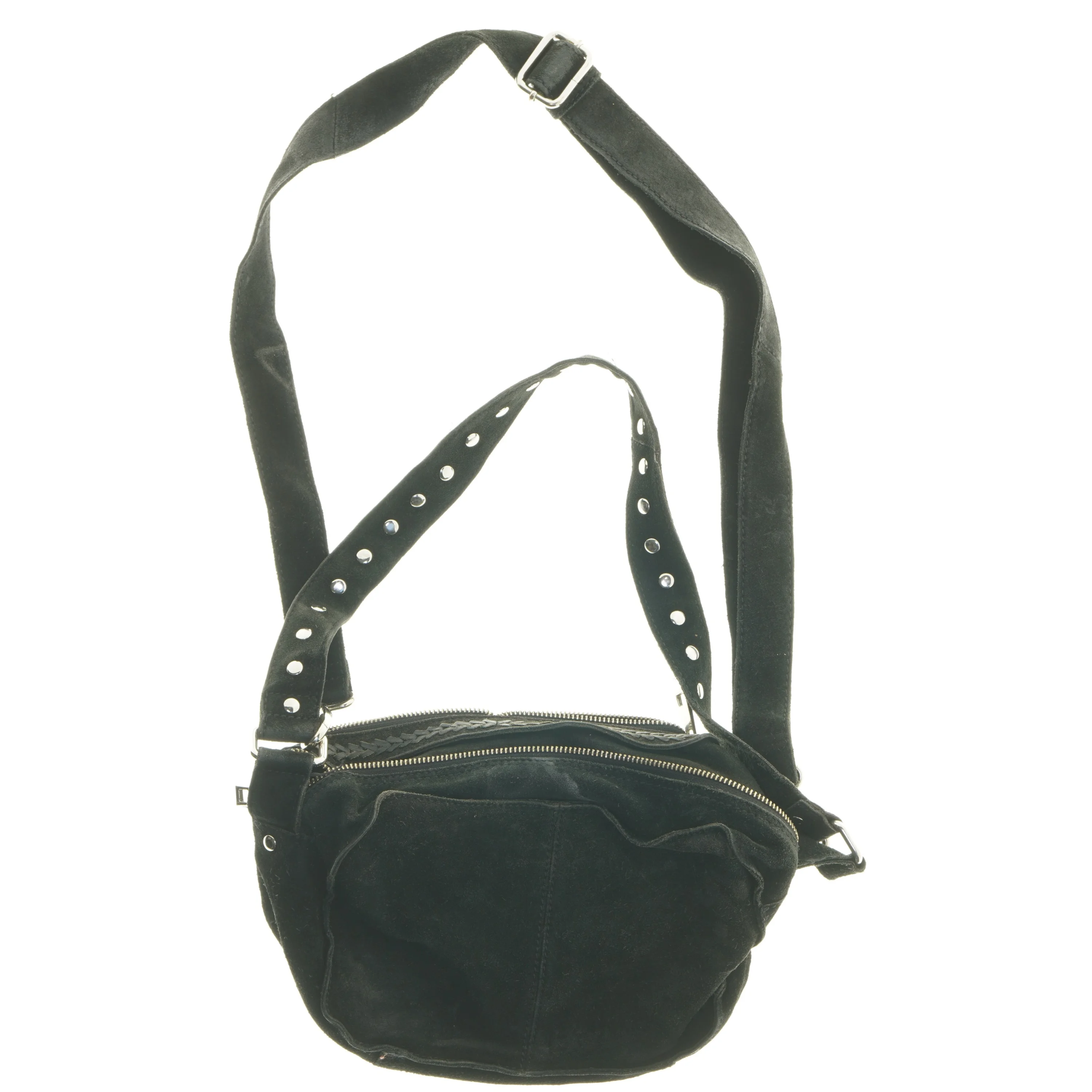 Sort taske med flere lommer (str. 31x21 cm)