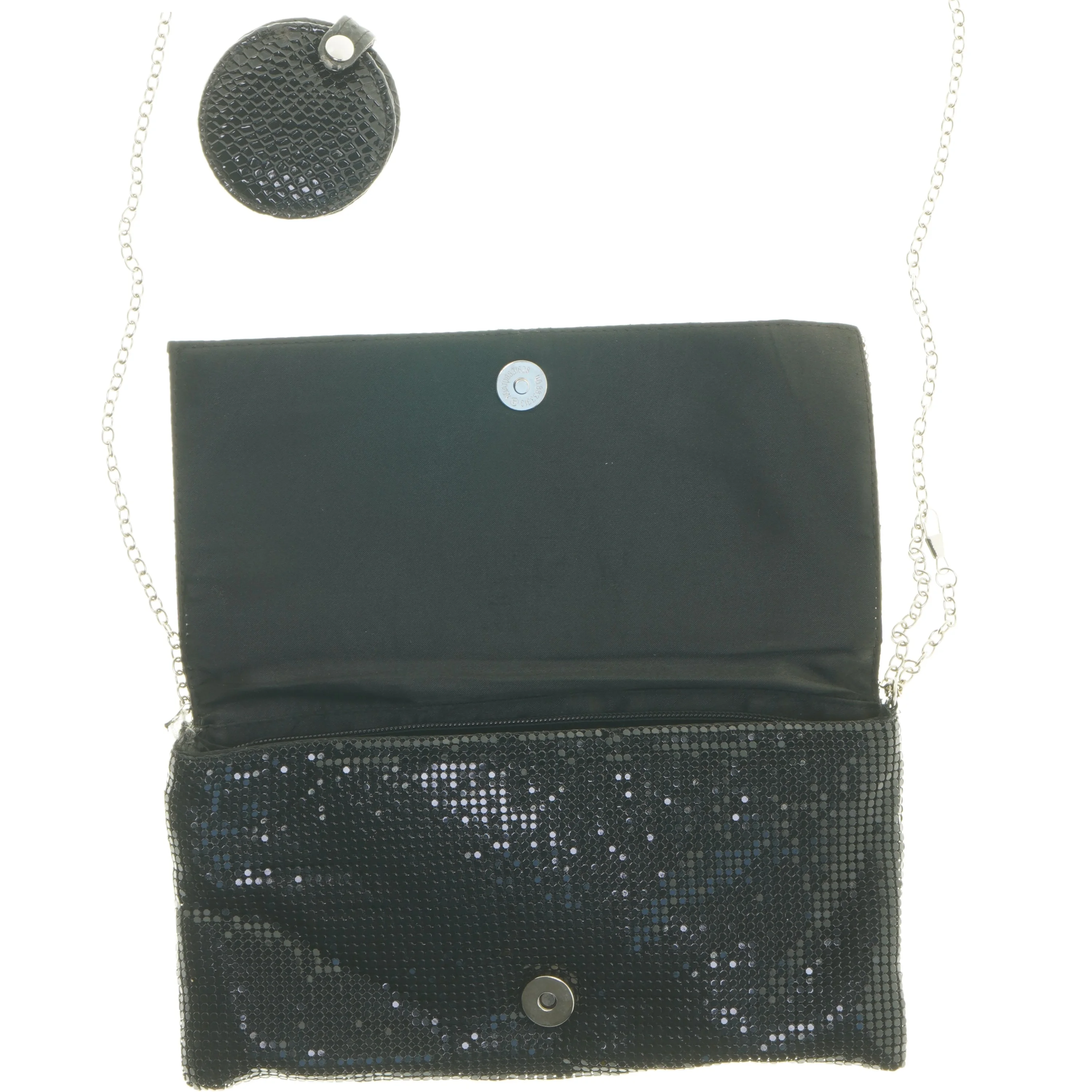 Praktisk clutch taske med perler (str. 25x13 cm)