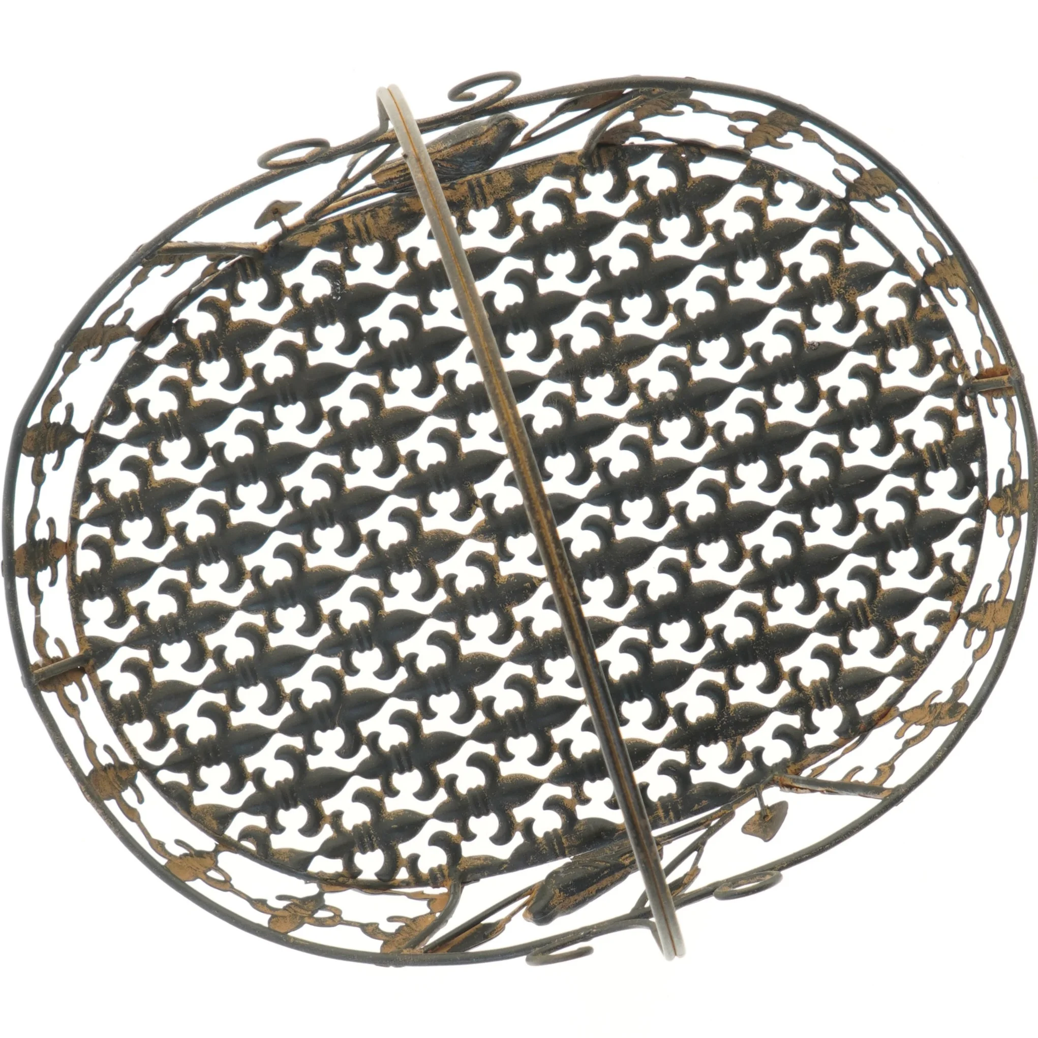 Dekorativ metal kurv (str. 40x30x40 cm)