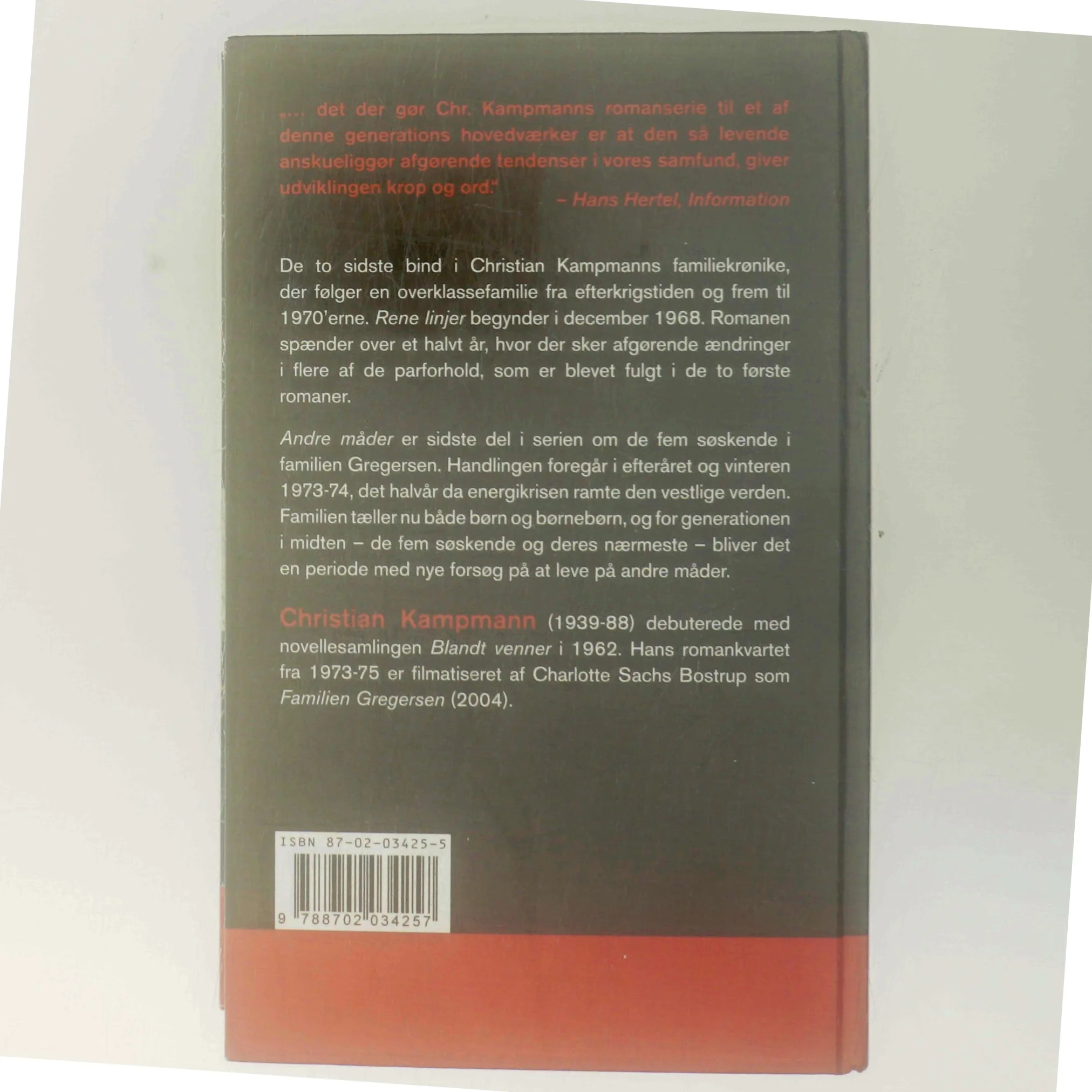 Rene linjer : Andre måder : roman af Christian Kampmann (Bog)