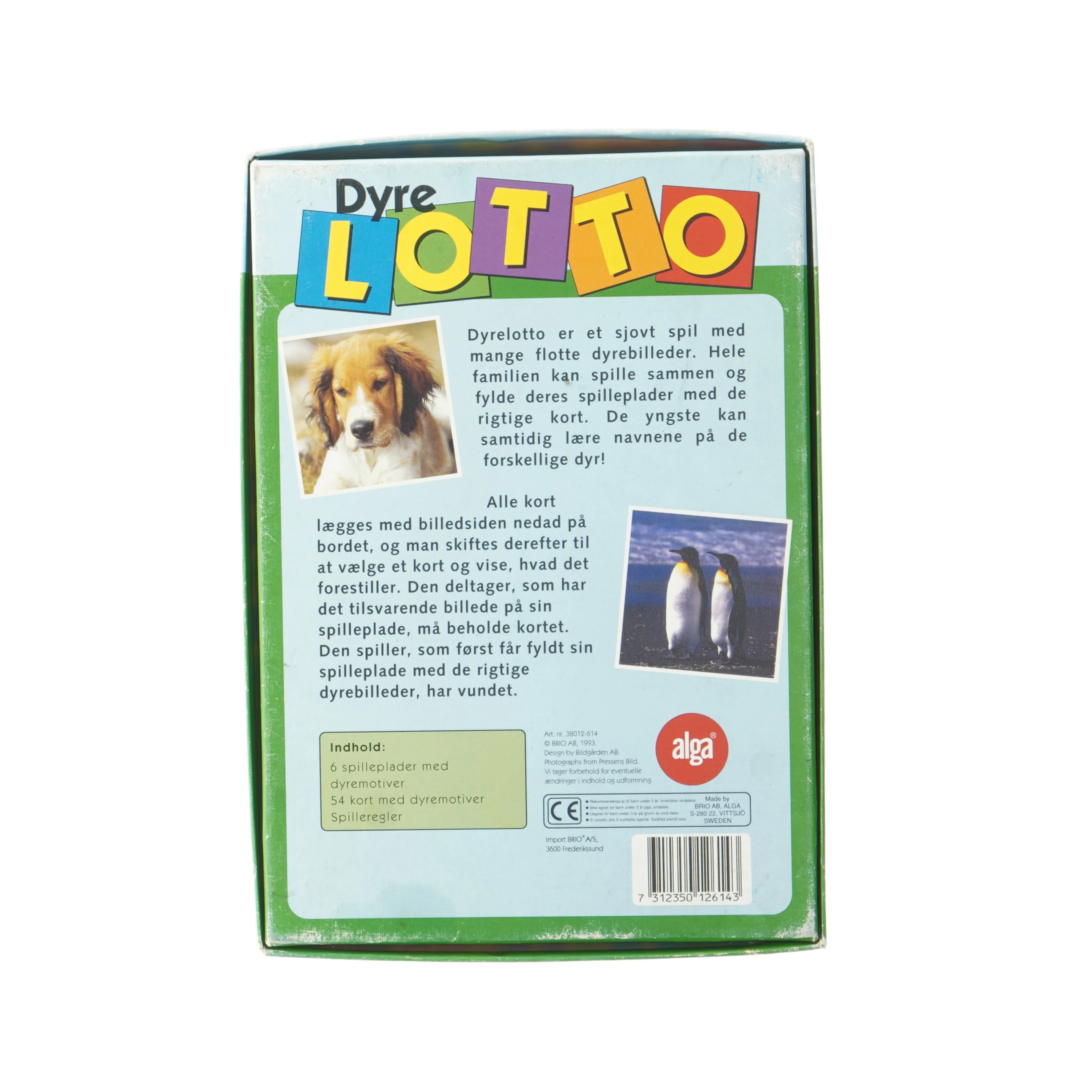 Dyrelotto børn spil fra Alga