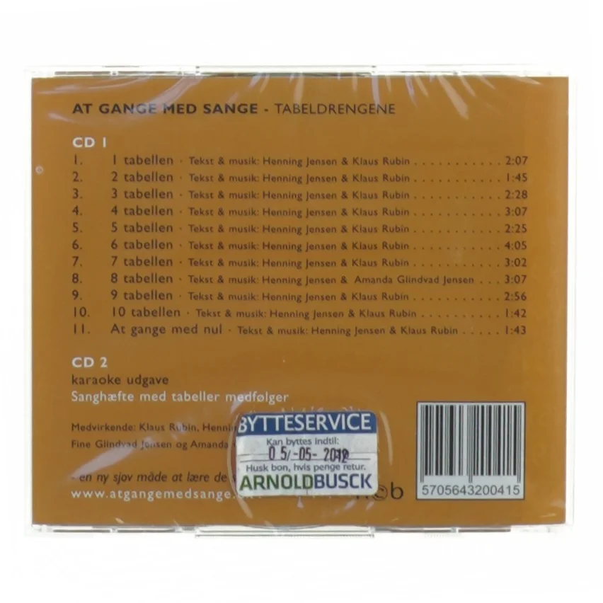 Cd "at gange med sange" fra Ncb (str. 13 x 14 cm)