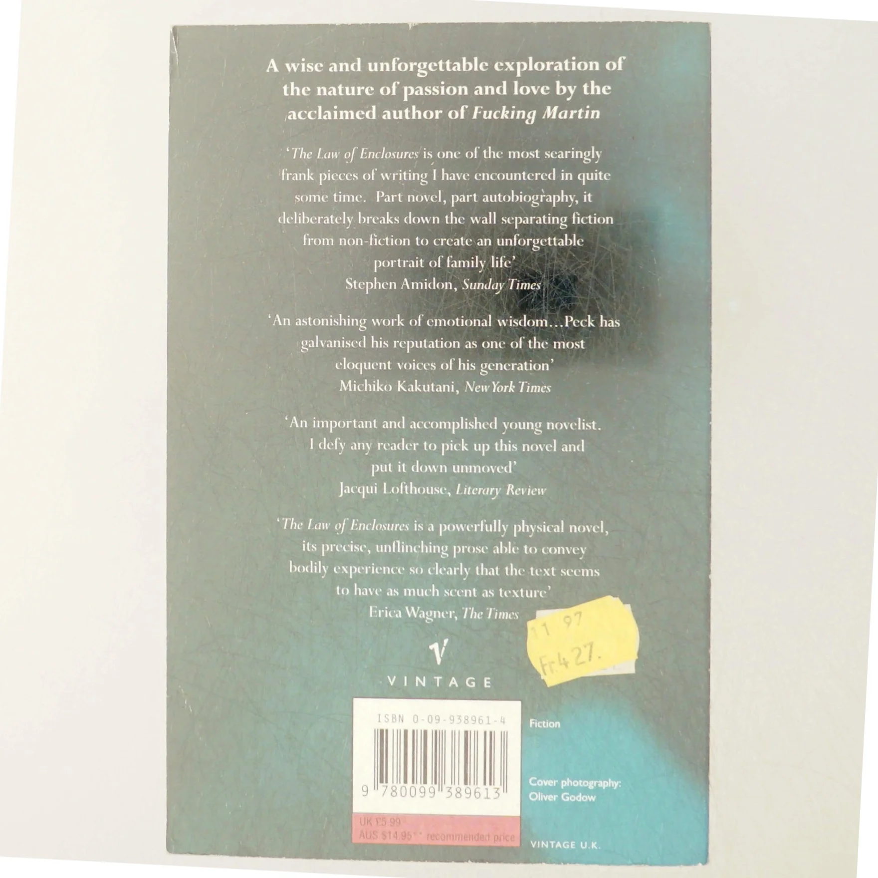 The Law of Enclosures af Dale Peck (Bog)