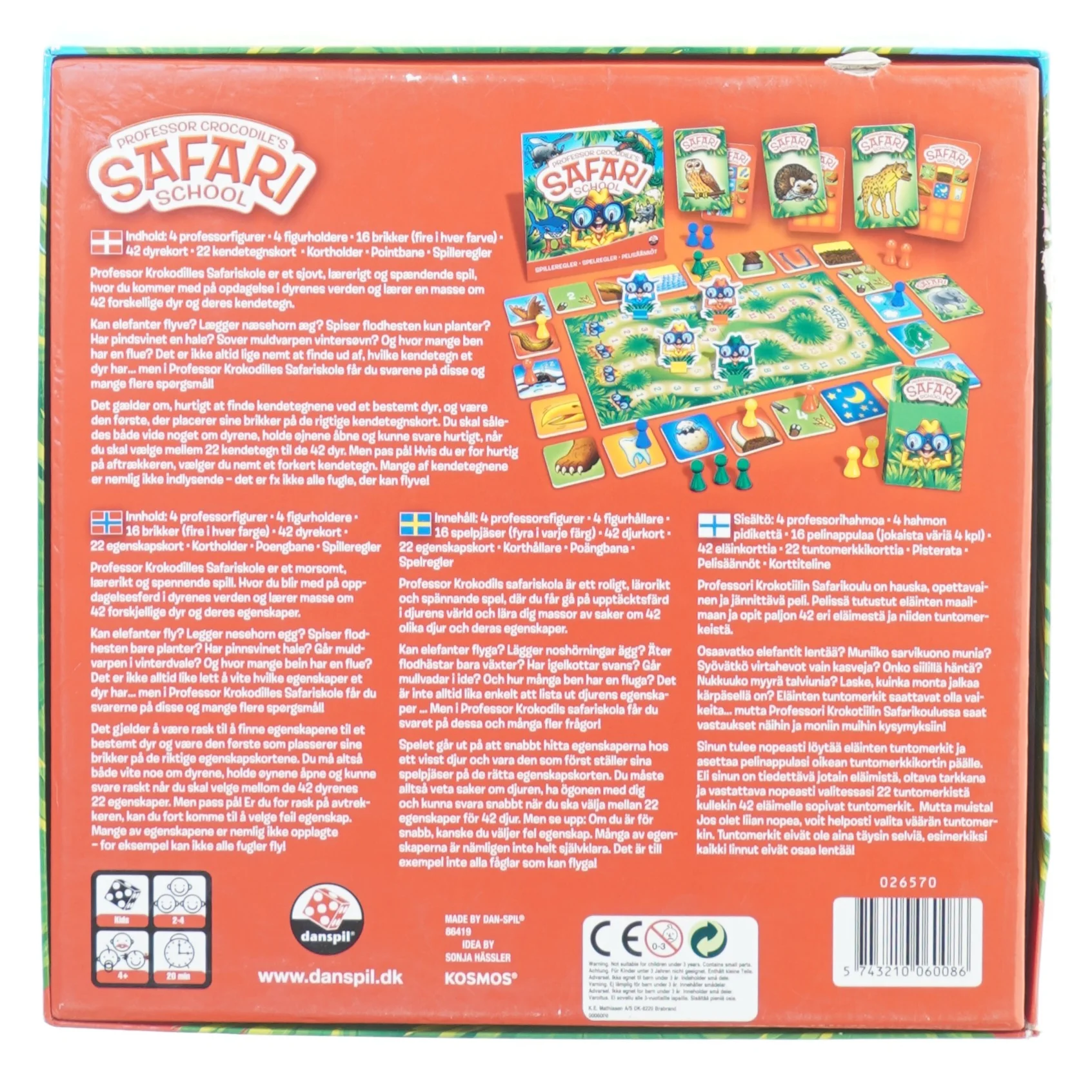 Professor crocodiles safari skole fra Dan Spil (str. 27 x 8 cm)