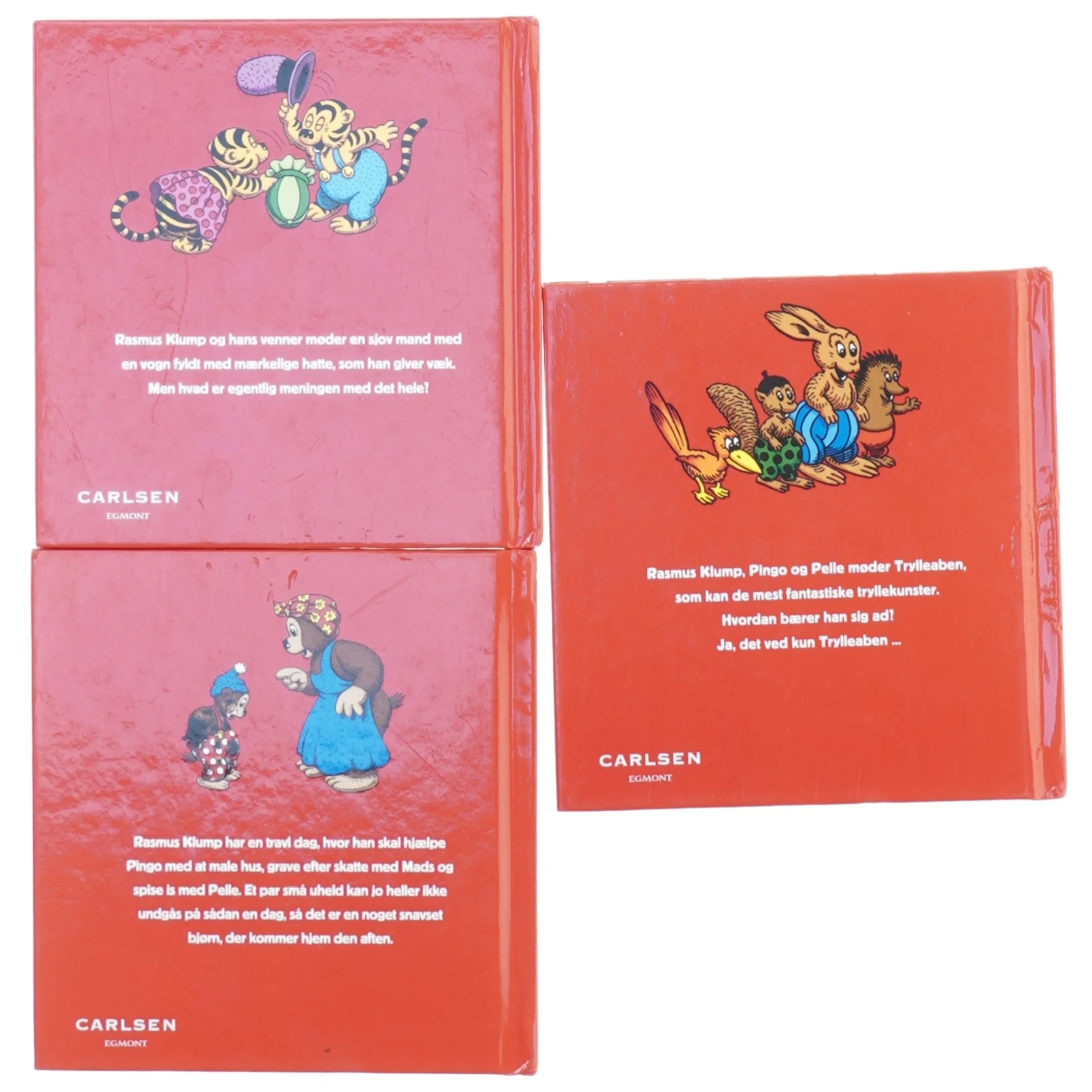 Min egen kuffert med 3 Rasmus Klump bøger fra Carlsen Egmont (str. 15 gør en 3 cm)