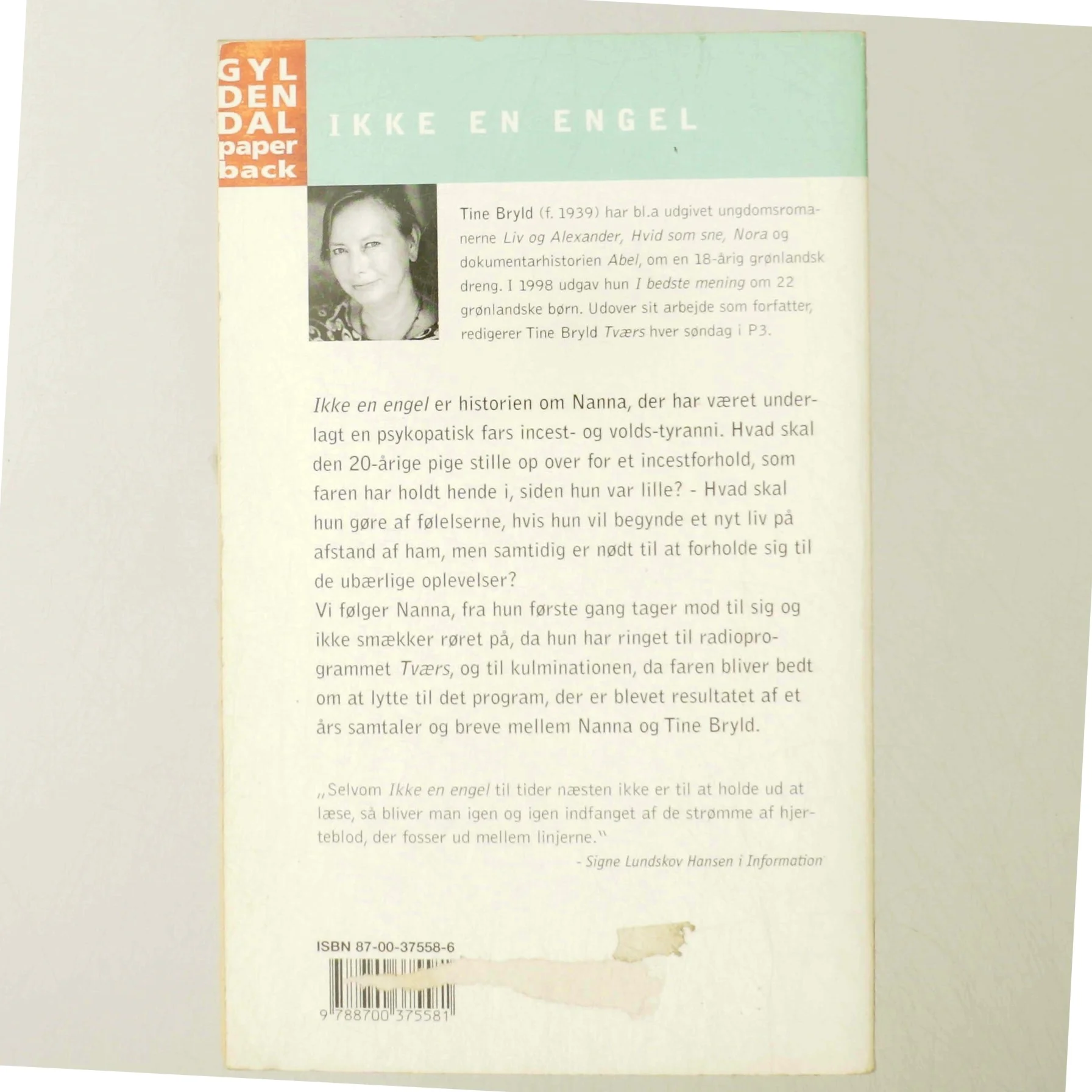 Ikke en engel af Tine Bryld (Bog)