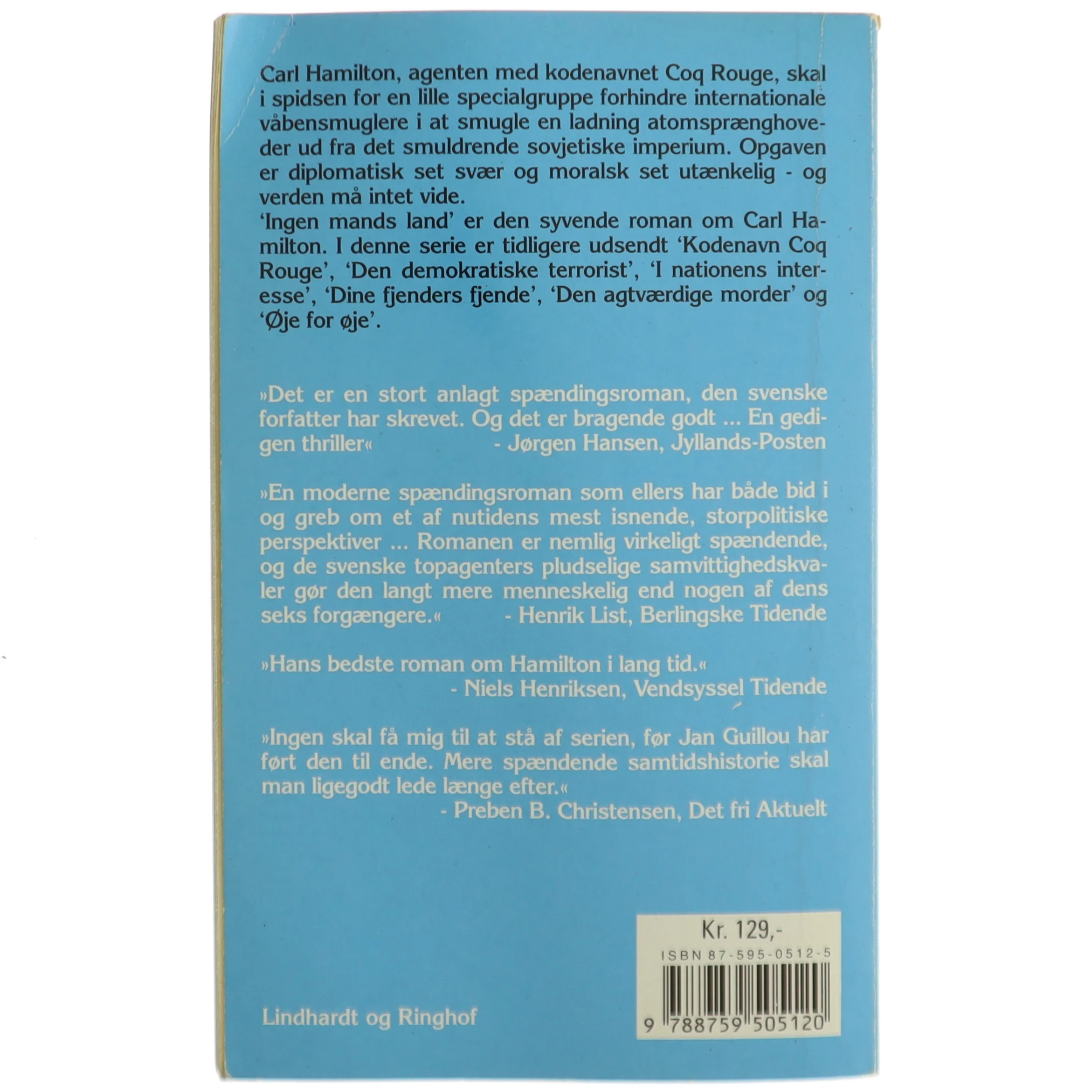 Ingen mands land af Jan Guillou (Bog)