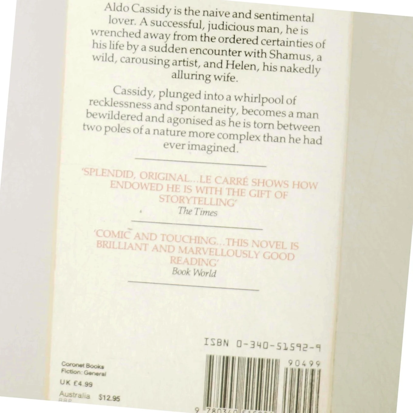 The naive and sentimental lover af John Le Carré (Bog)