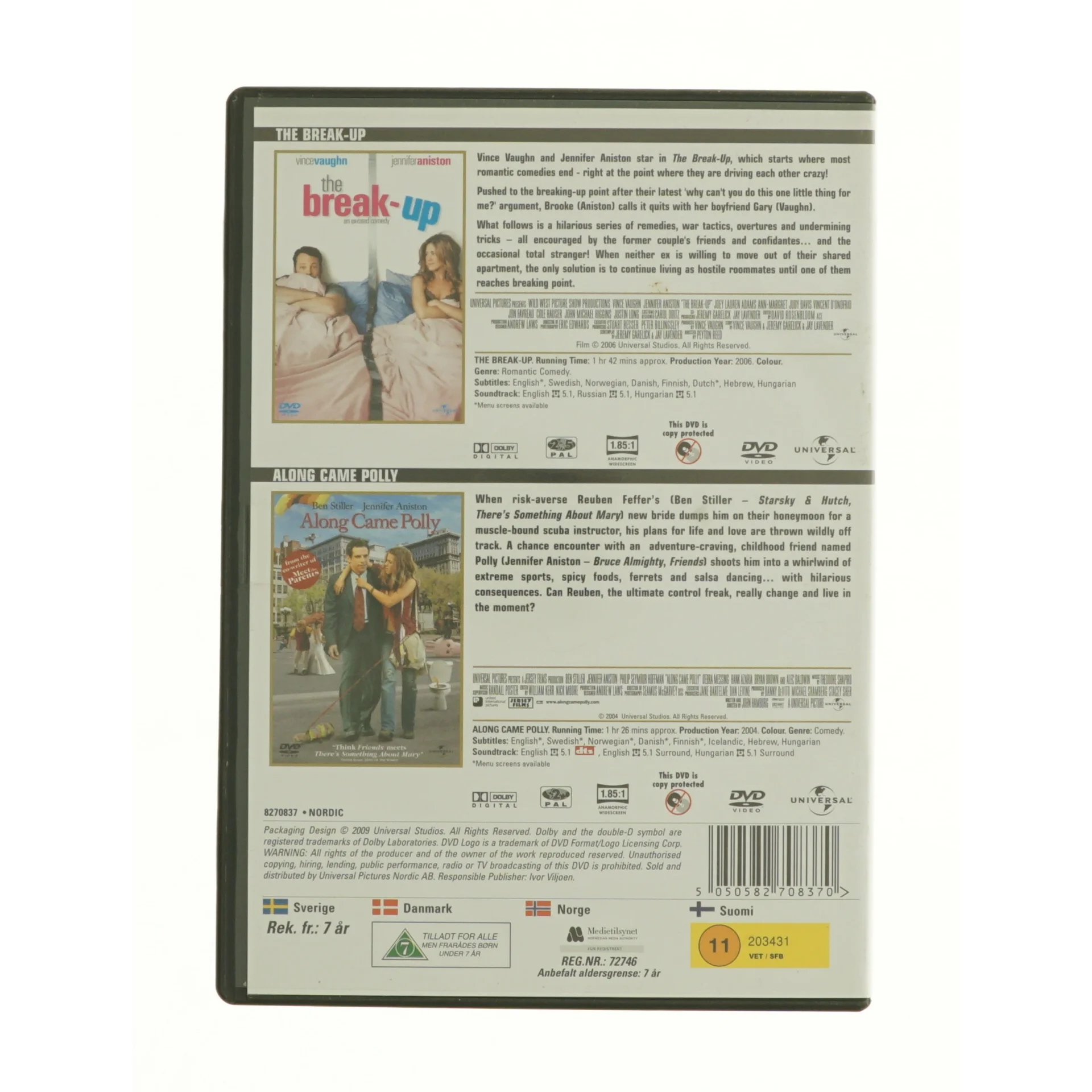 Kas-2da Break-up / Along Came Polly DVD Kø fra DVD