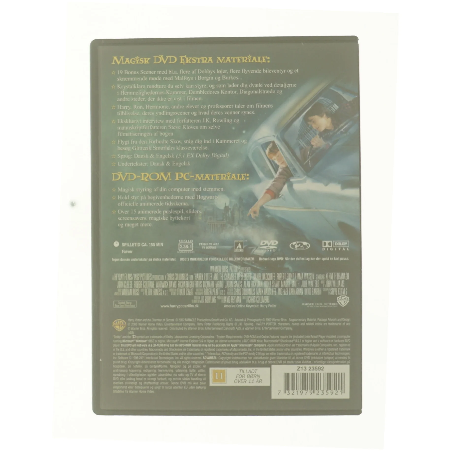 Harry Potter og Hemmelighedernes Kammer fra DVD