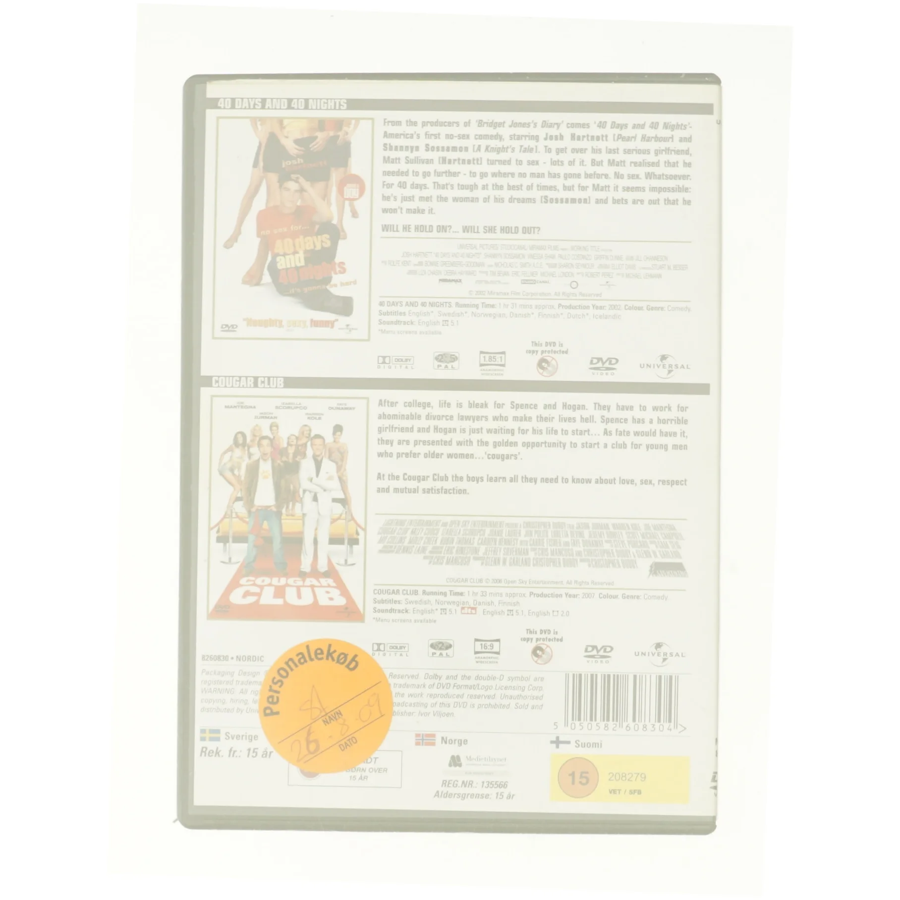 40 days and 40 nights og Cougar Club