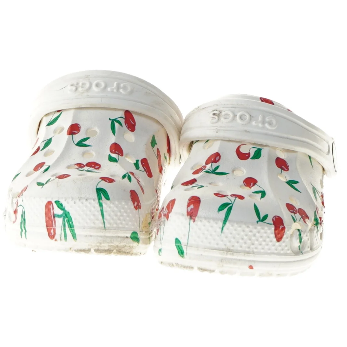 Crocs til børn med kirsebærprint fra Crocs (str. længde 19 )