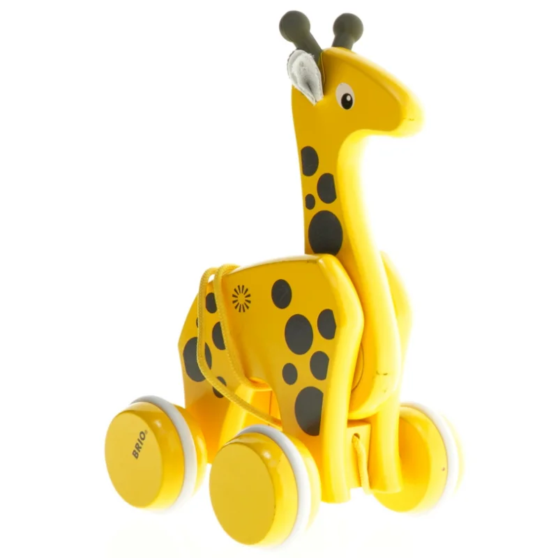 Gul BRIO træk-giraf legetøj fra BRIO (str. 20 x 11 x 10 cm)