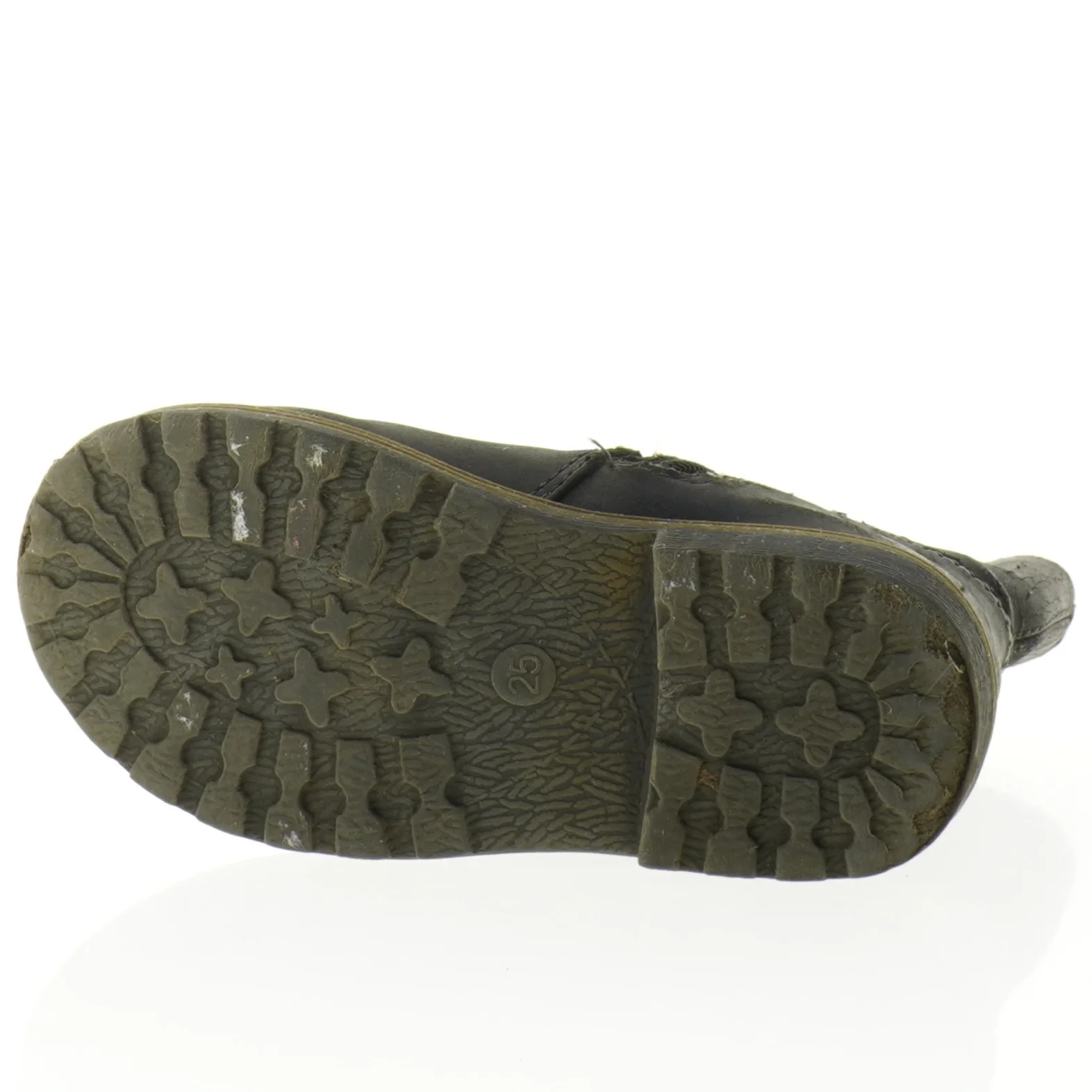 Sorte læderstøvler med spænder (str. 25)