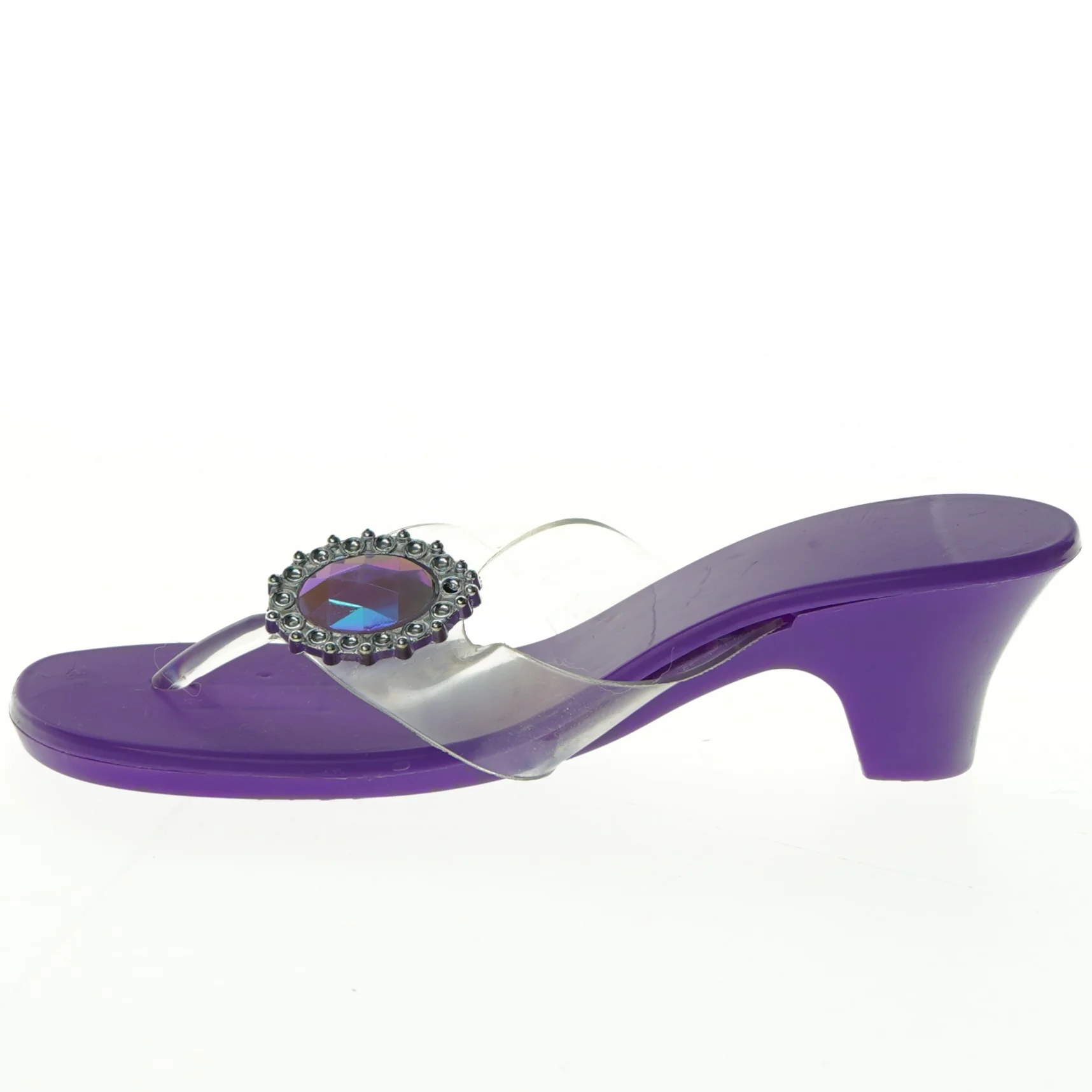 Lilla klipklapper med hæl og dekoration (str. Længde 19 cm/str 30)