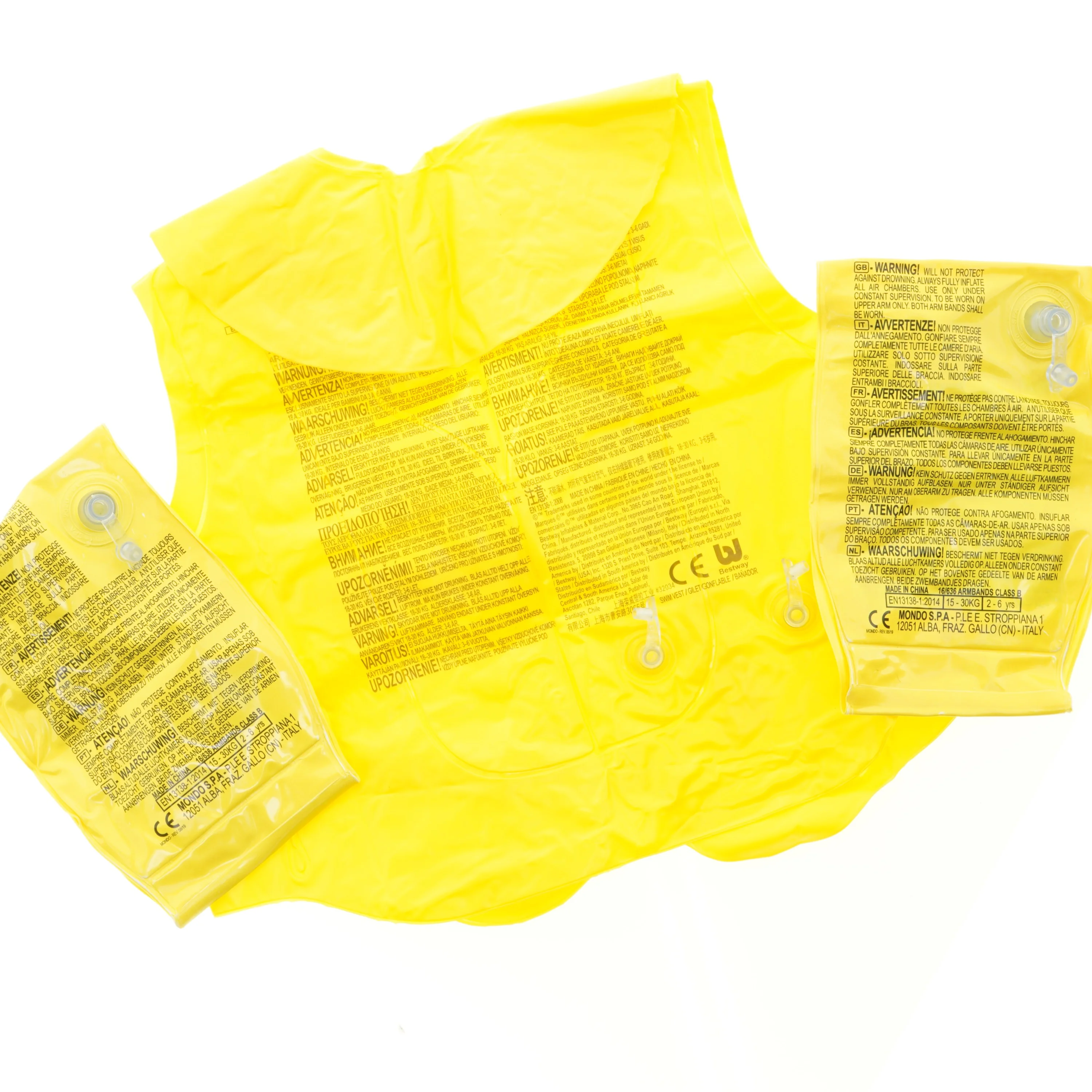 Badevest og -vinger fra Peppa Pig (str. 46 x 40 cm og 23 x 15 cm)